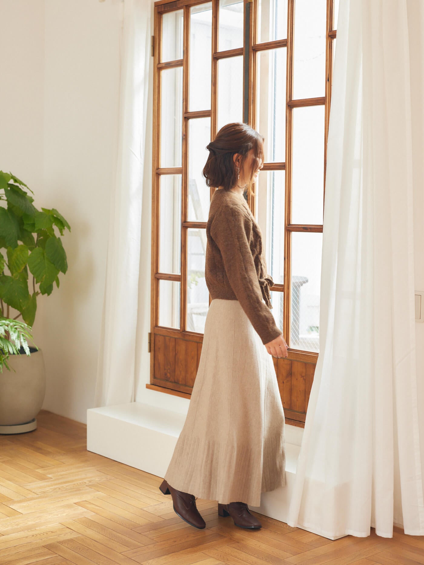 Melty knit skirt