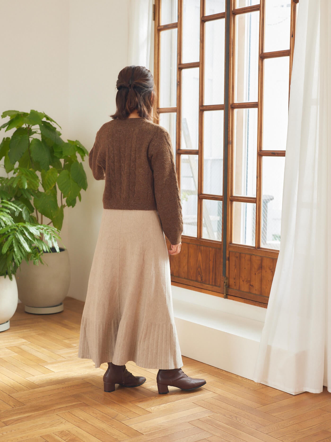 Melty knit skirt