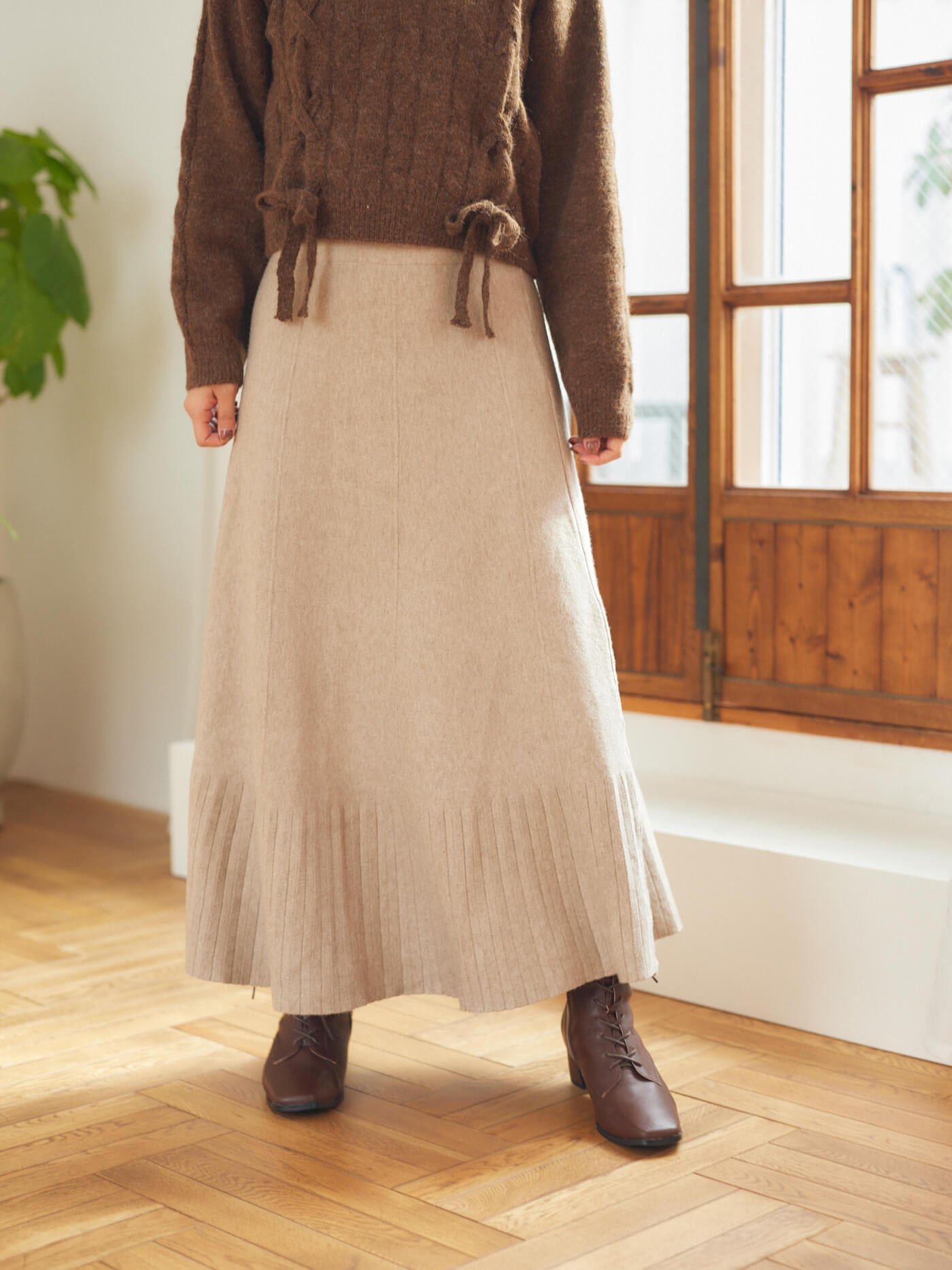 Melty knit skirt