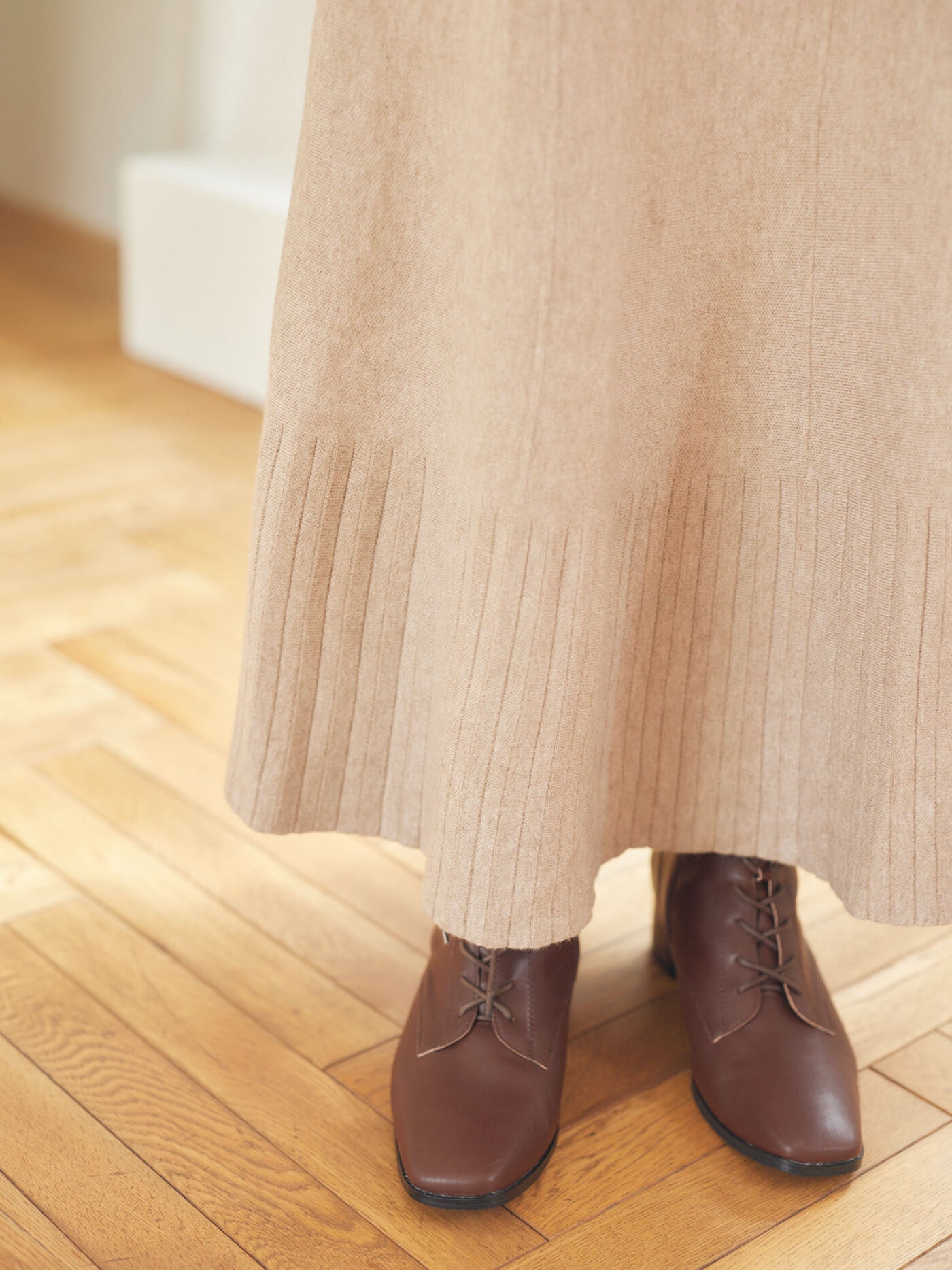 Melty knit skirt