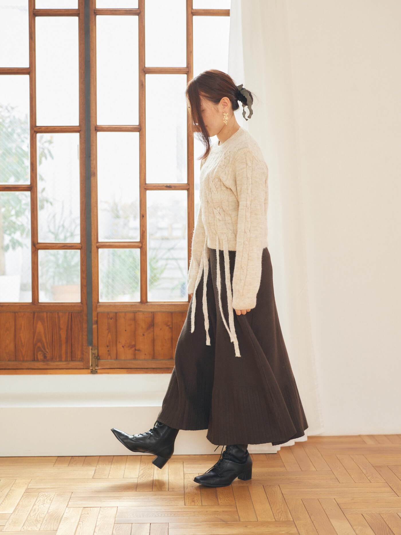 Melty knit skirt