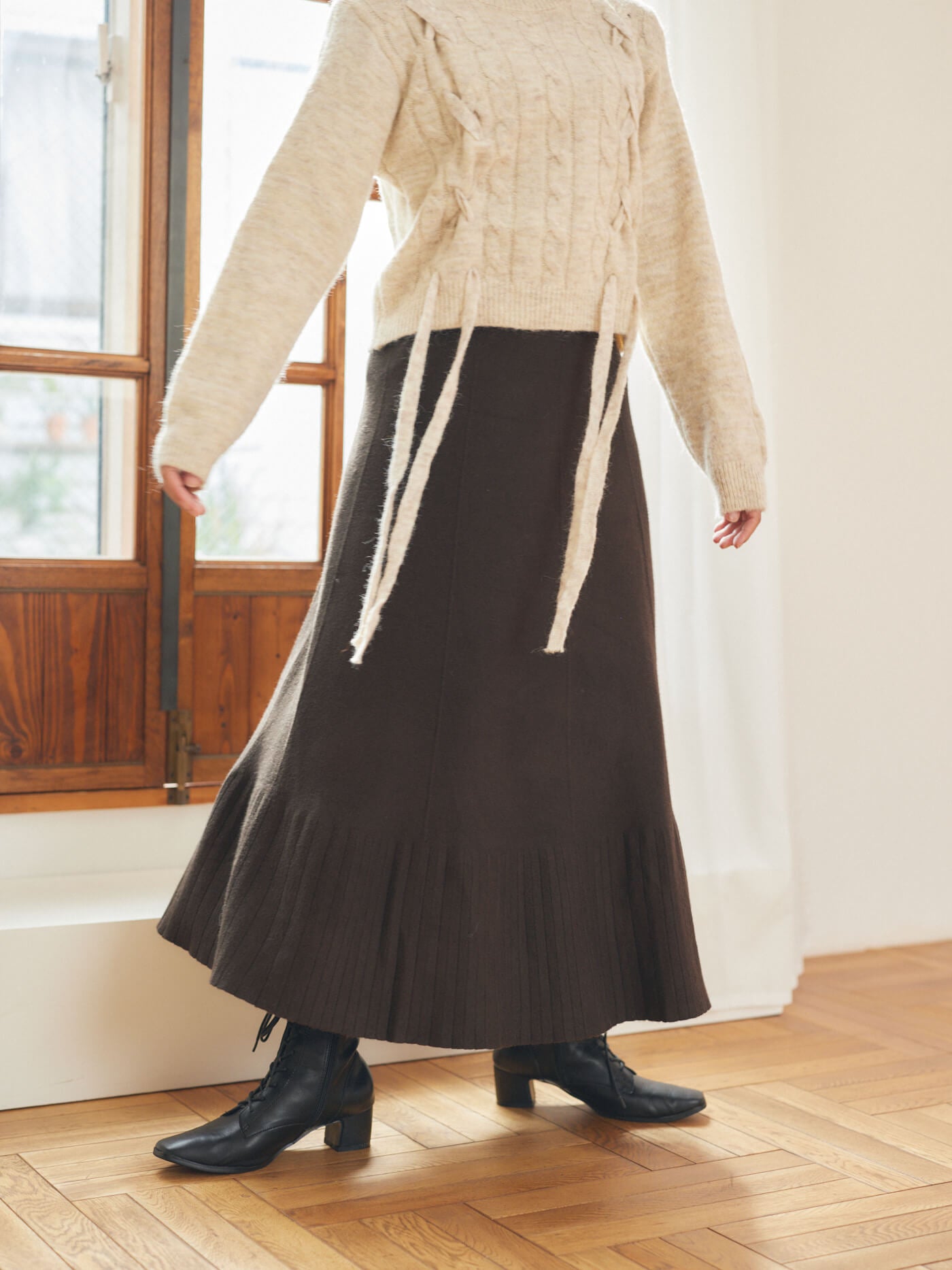 Melty knit skirt