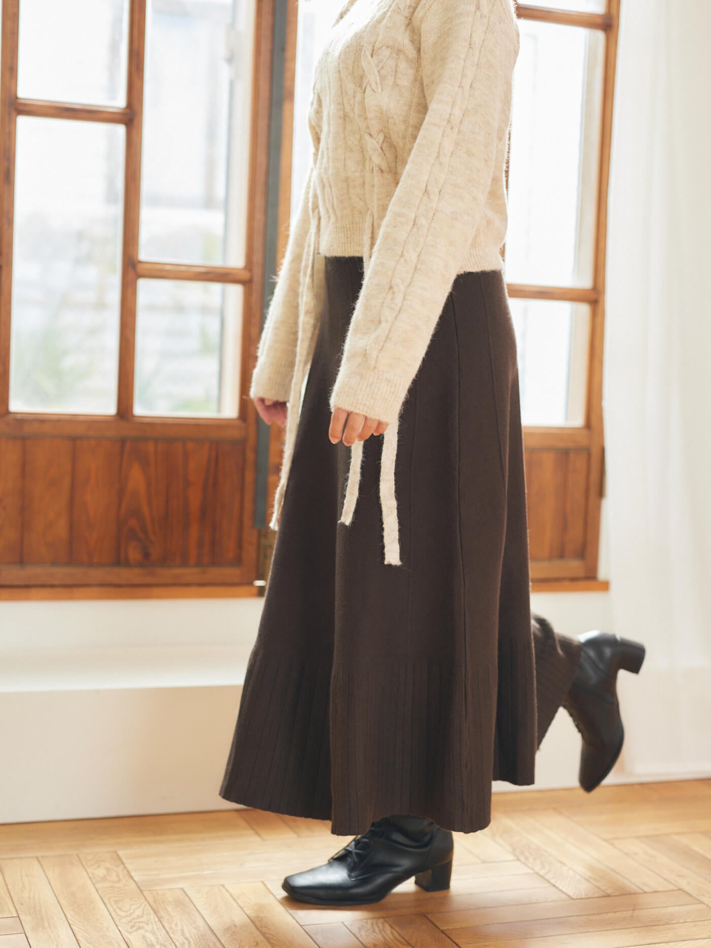 Melty knit skirt