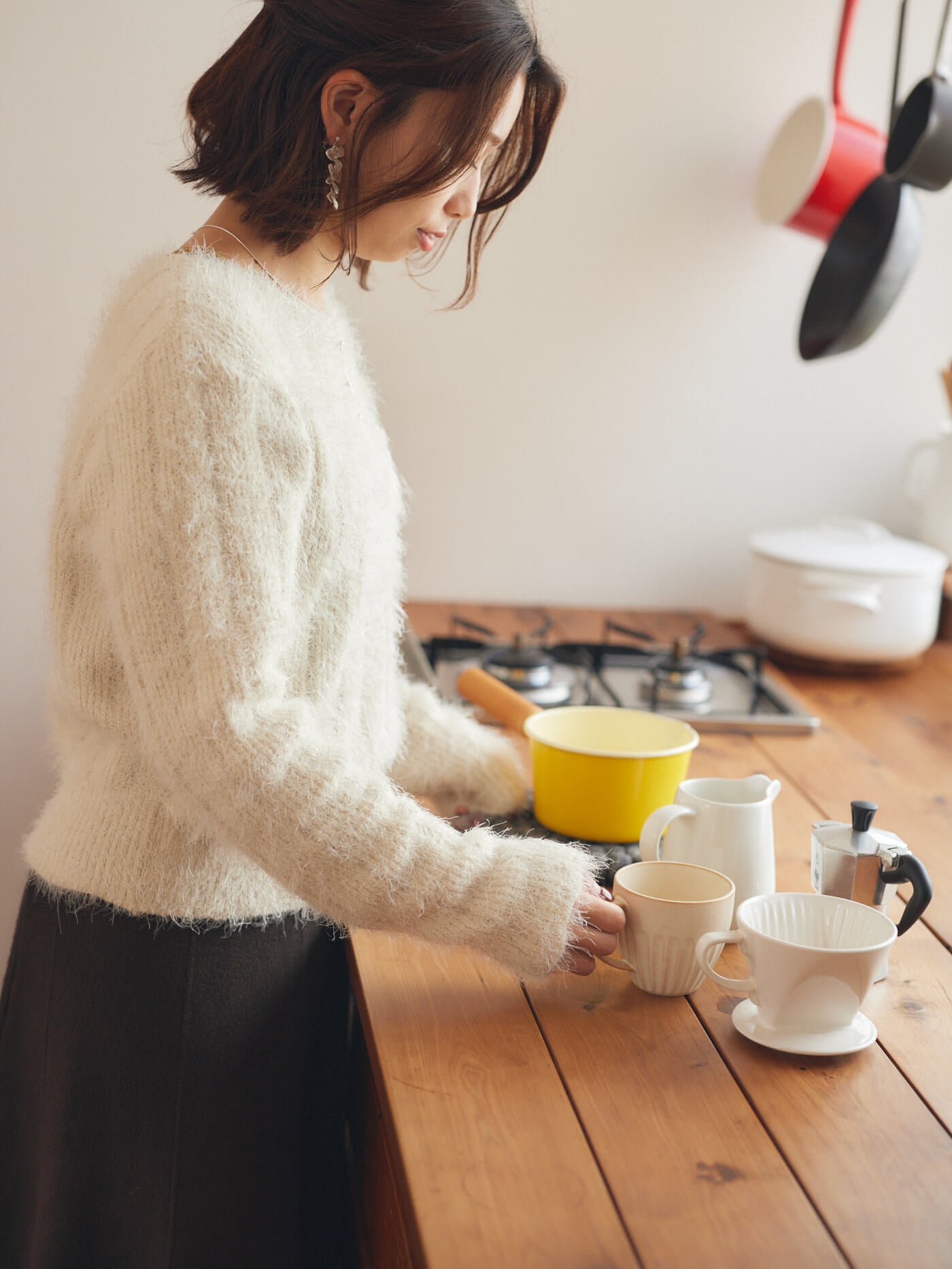 custard fluffy knit