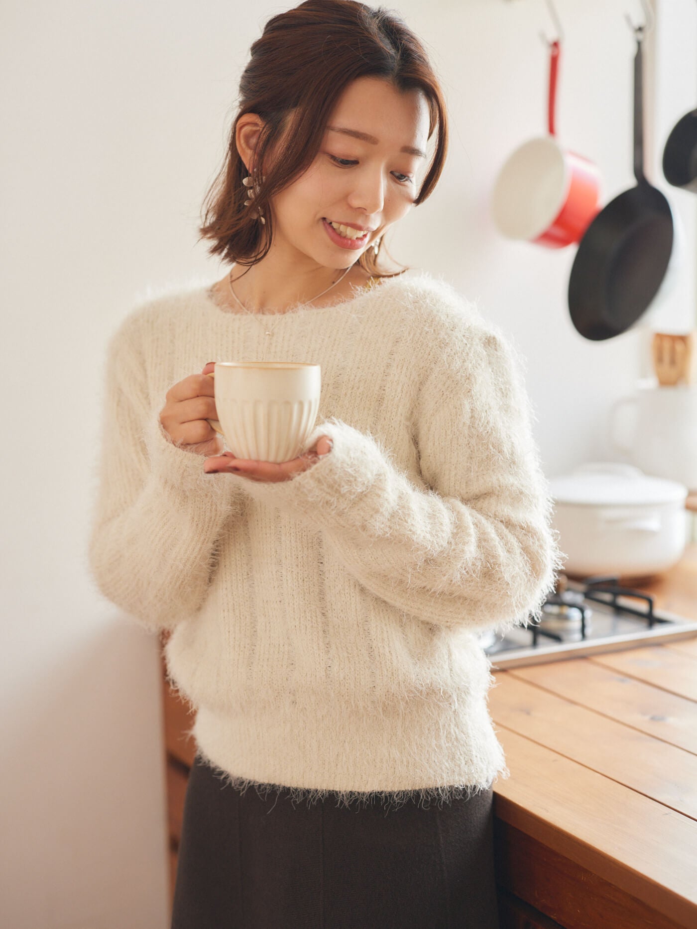 custard fluffy knit