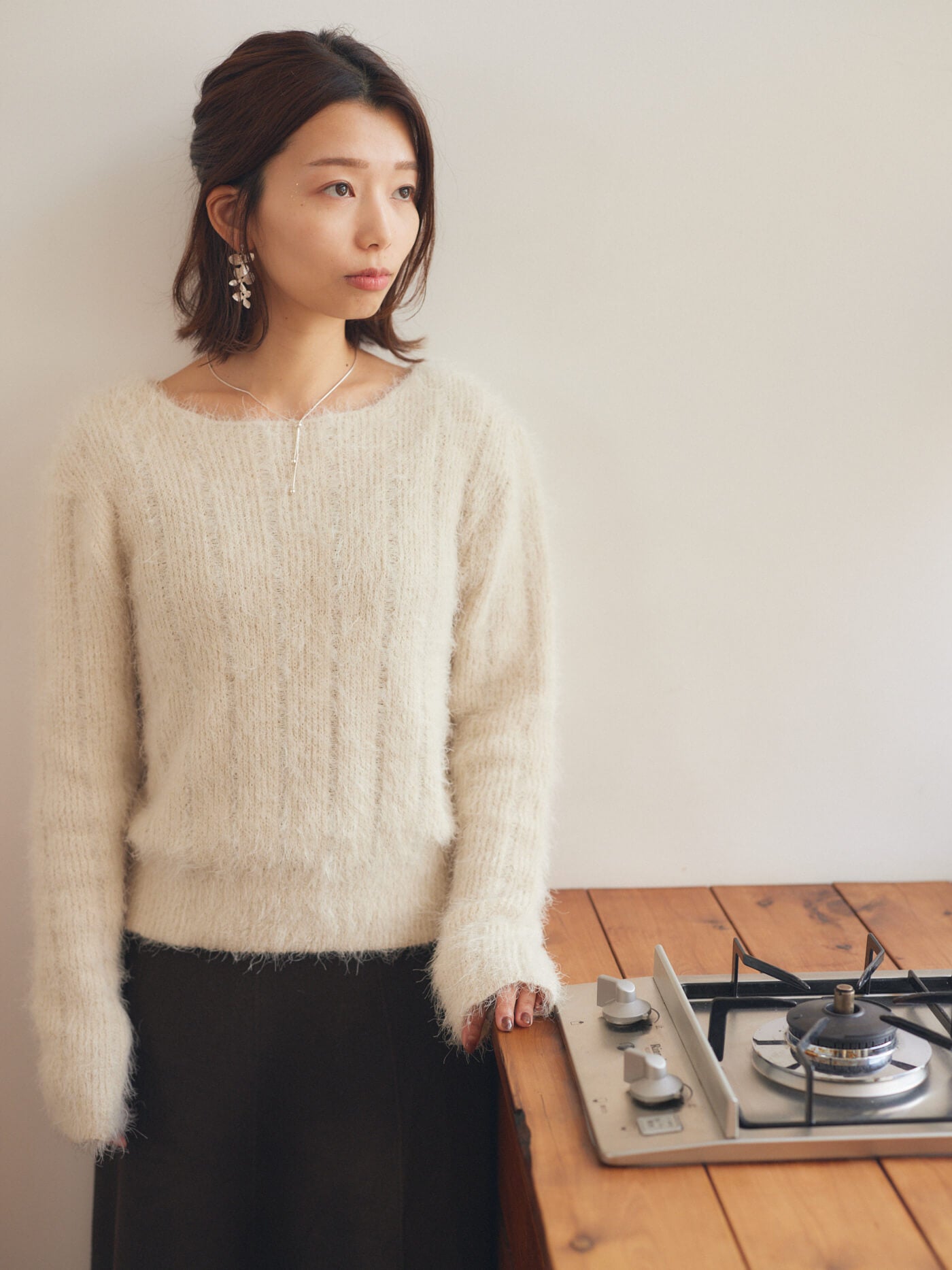 custard fluffy knit
