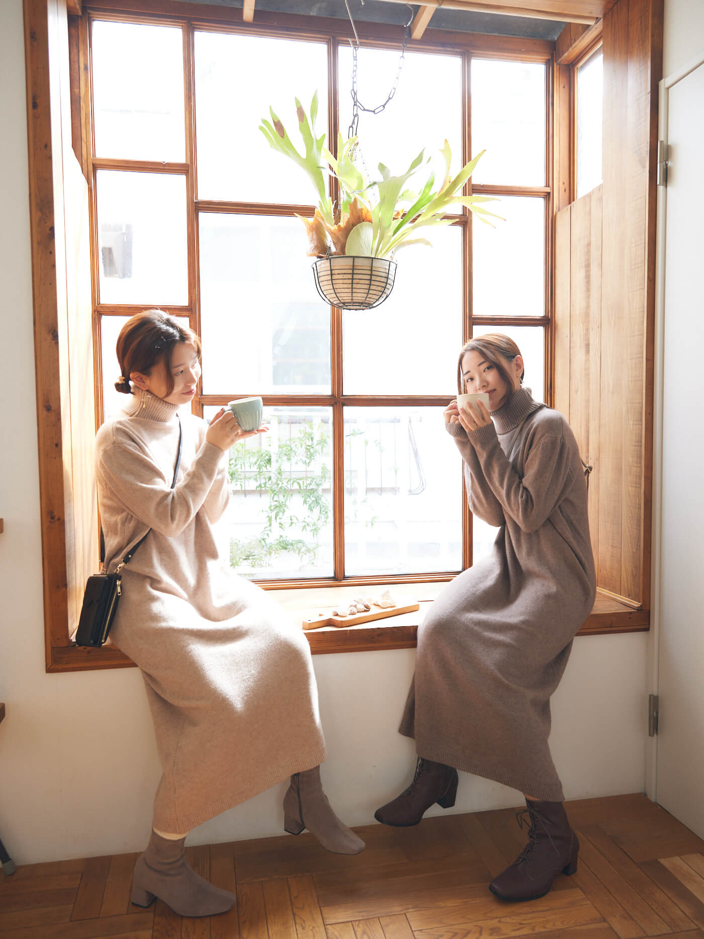 Melty knit one-piece