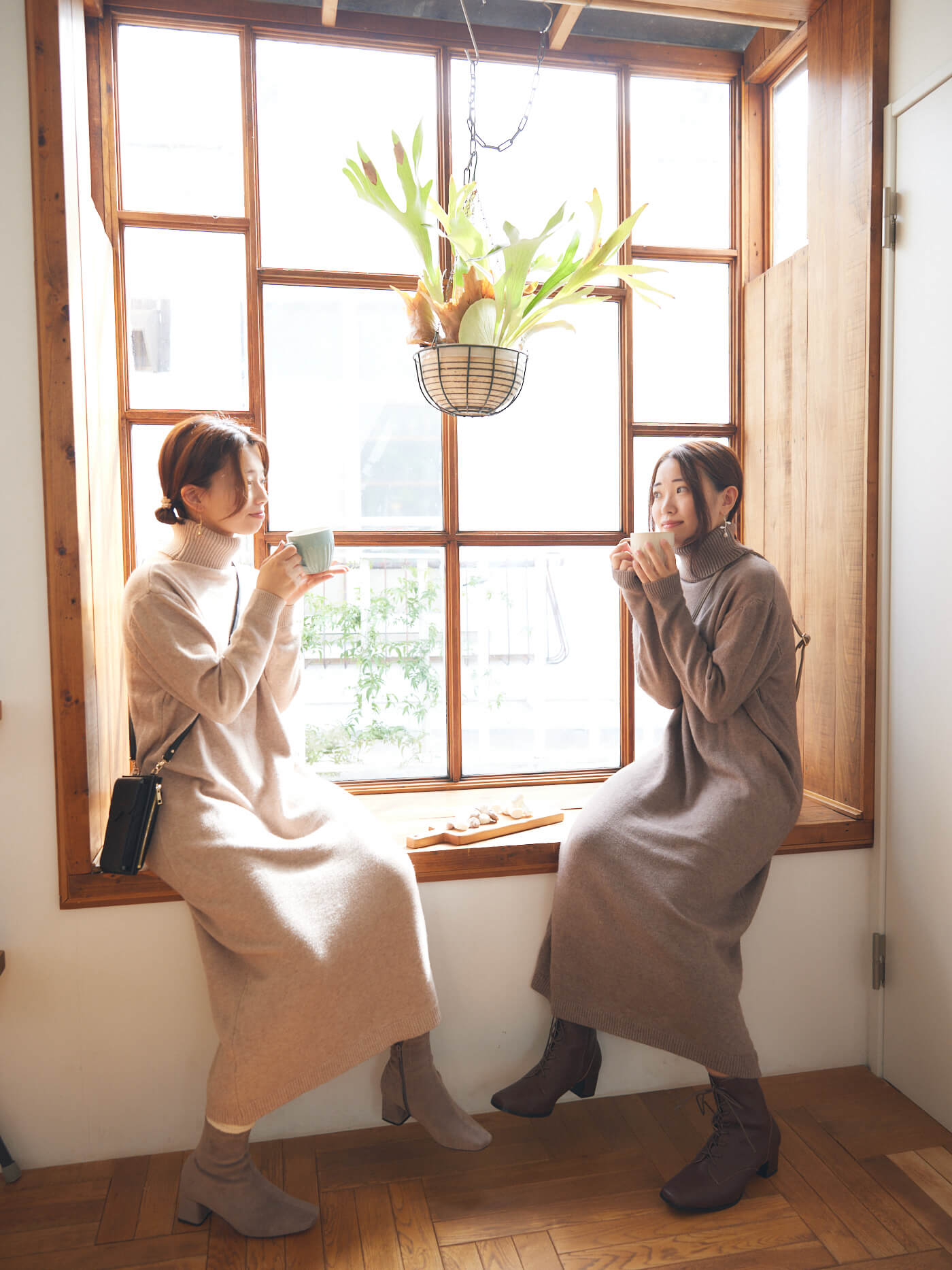Melty knit one-piece