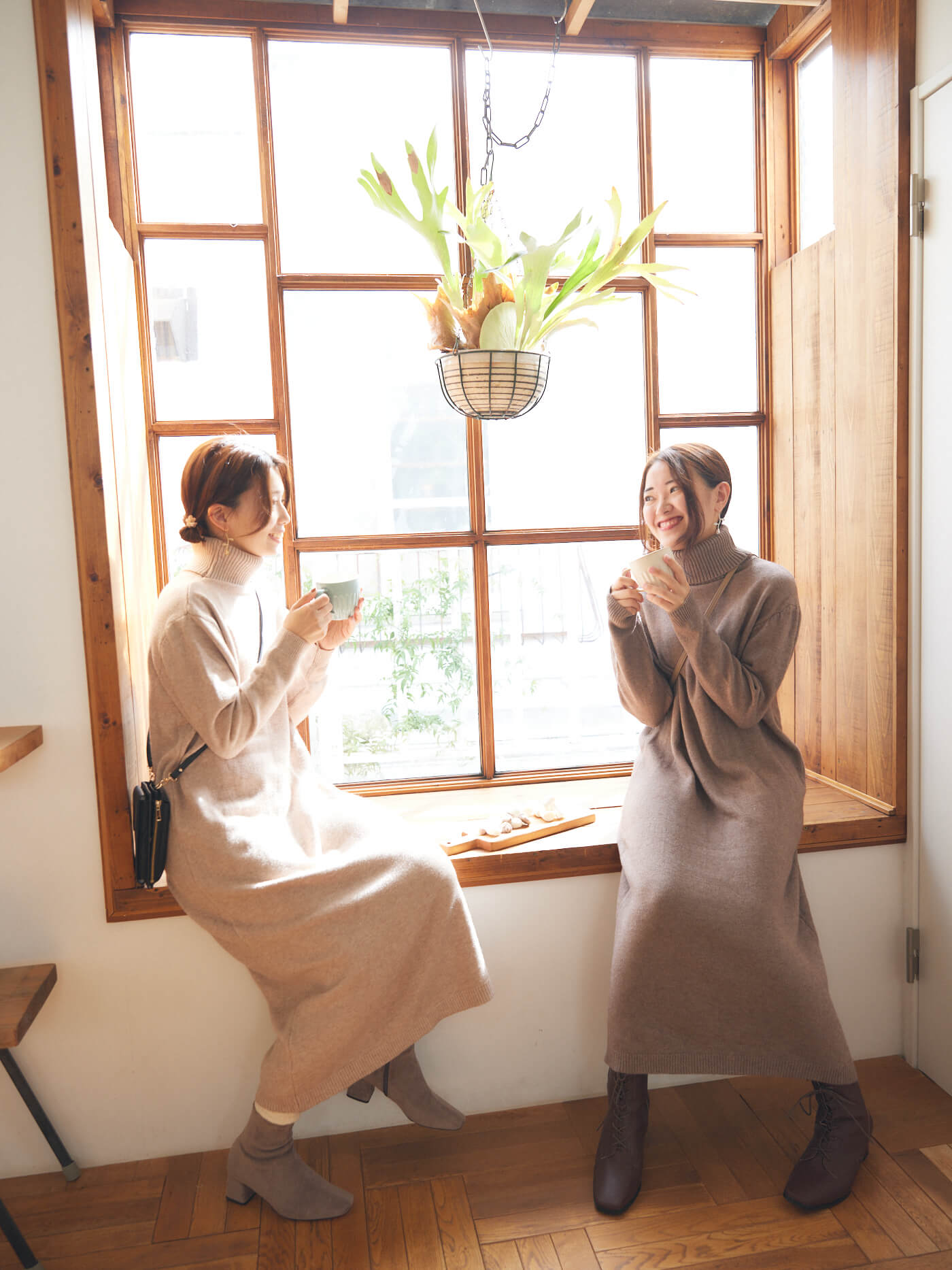Melty knit one-piece