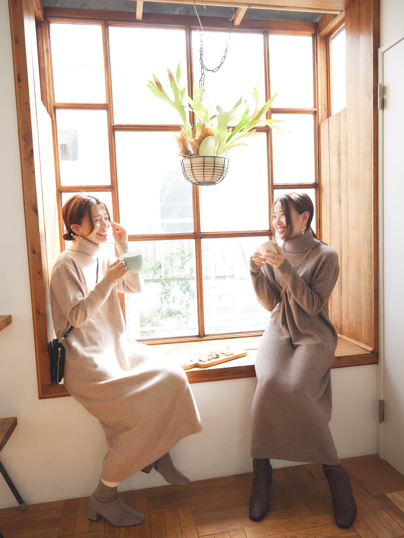 Melty knit one-piece