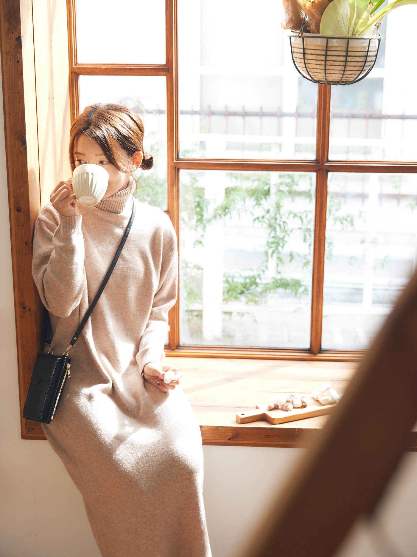 Melty knit one-piece