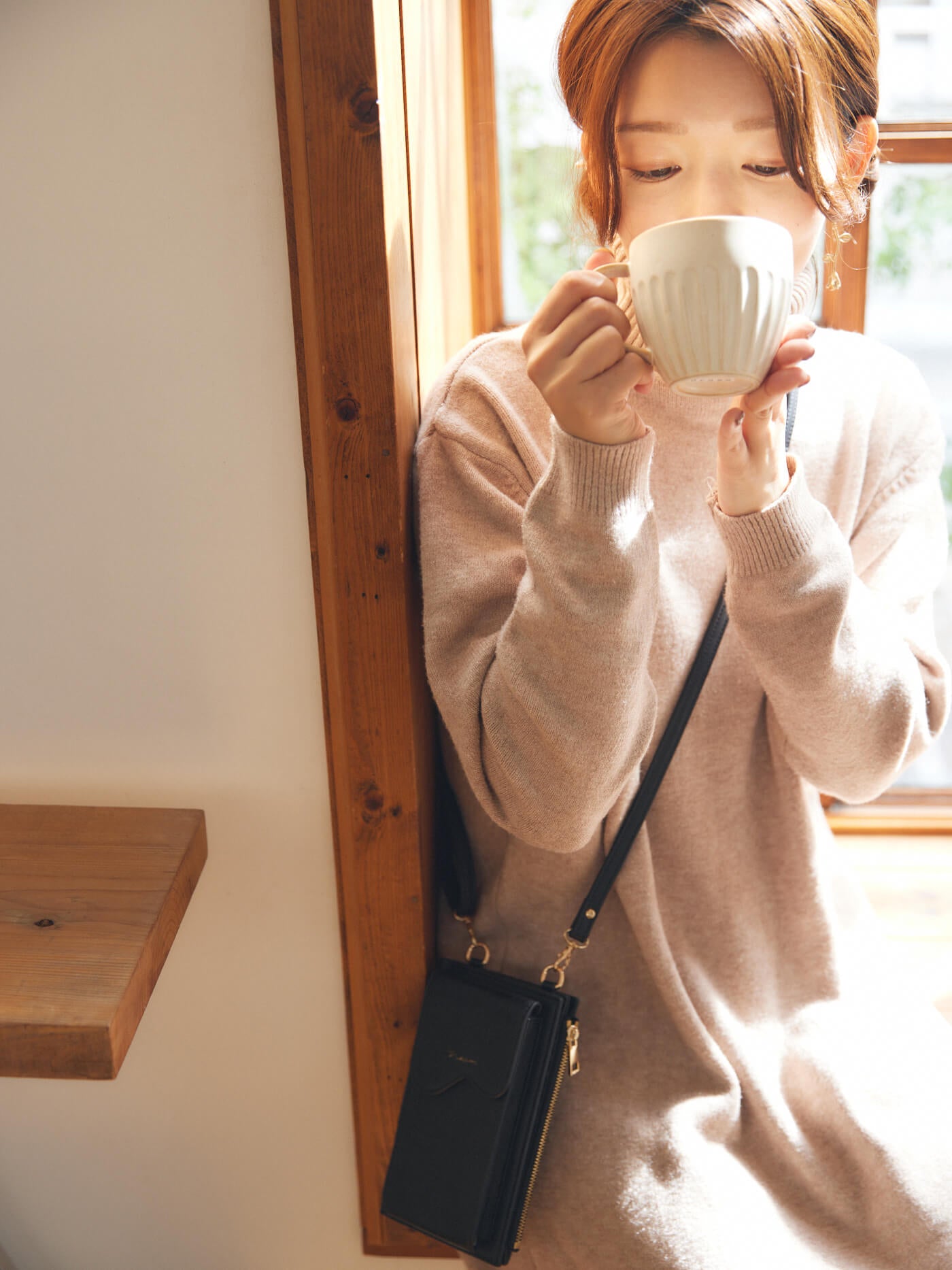 Melty knit one-piece