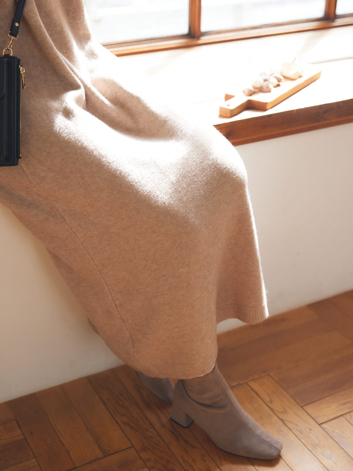 Melty knit one-piece