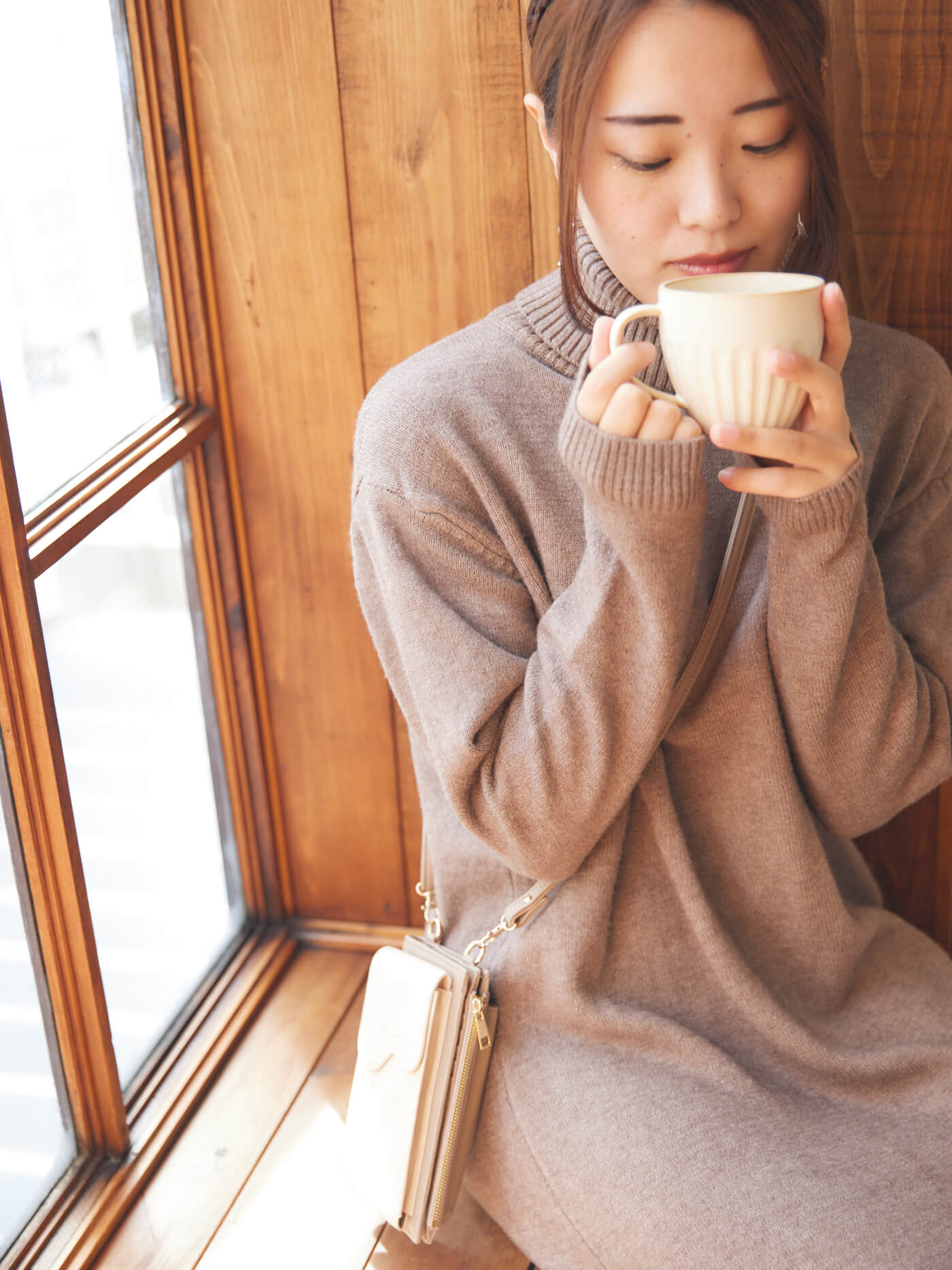 Melty knit one-piece