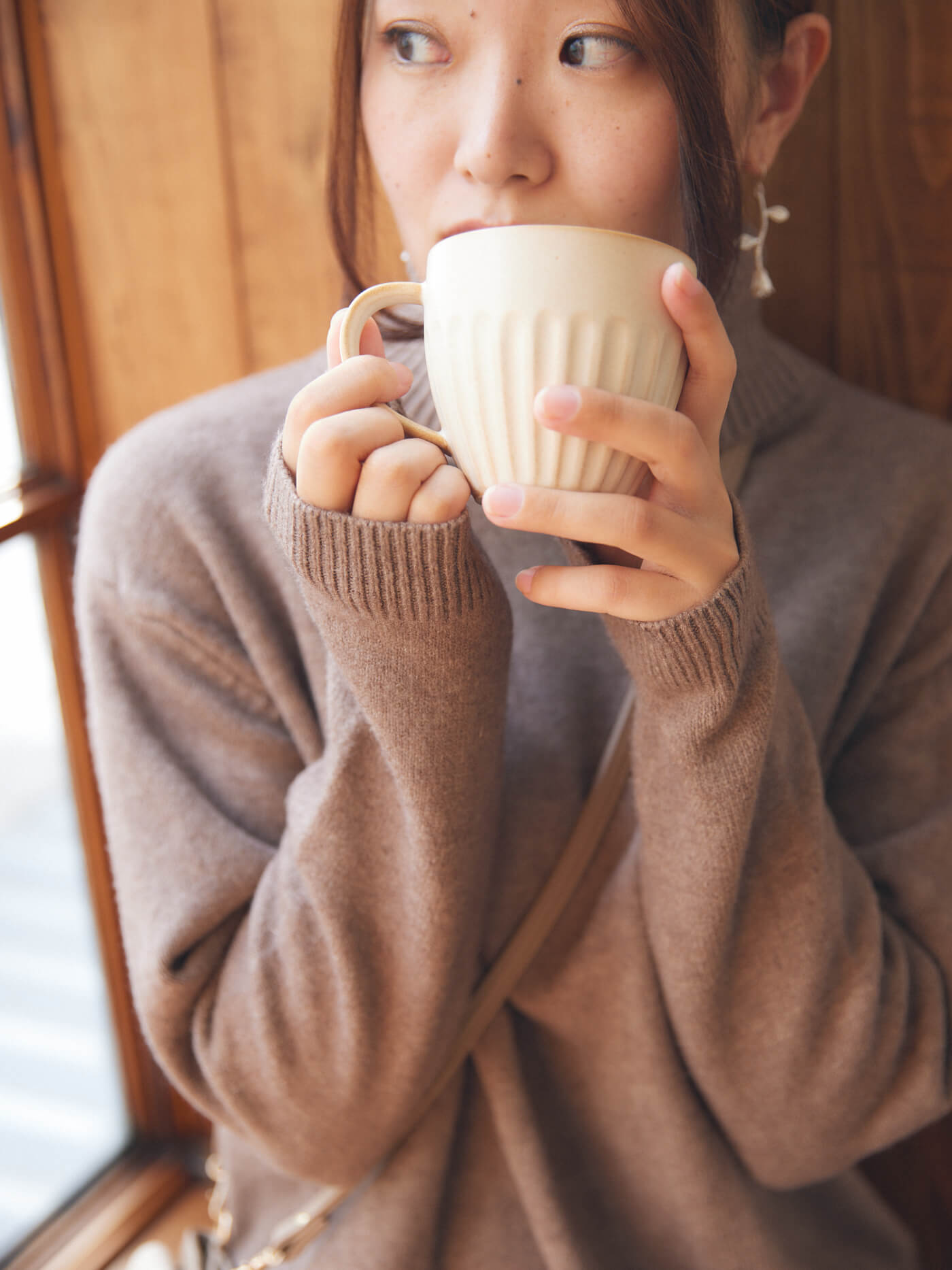 Melty knit one-piece