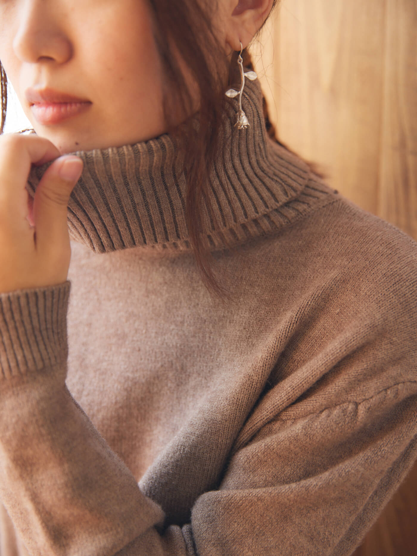 Melty knit one-piece