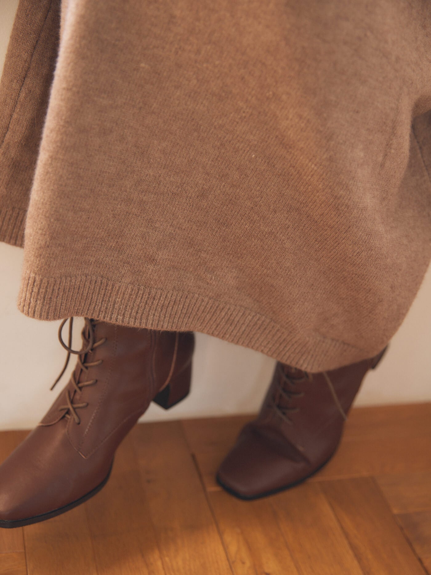 Melty knit one-piece