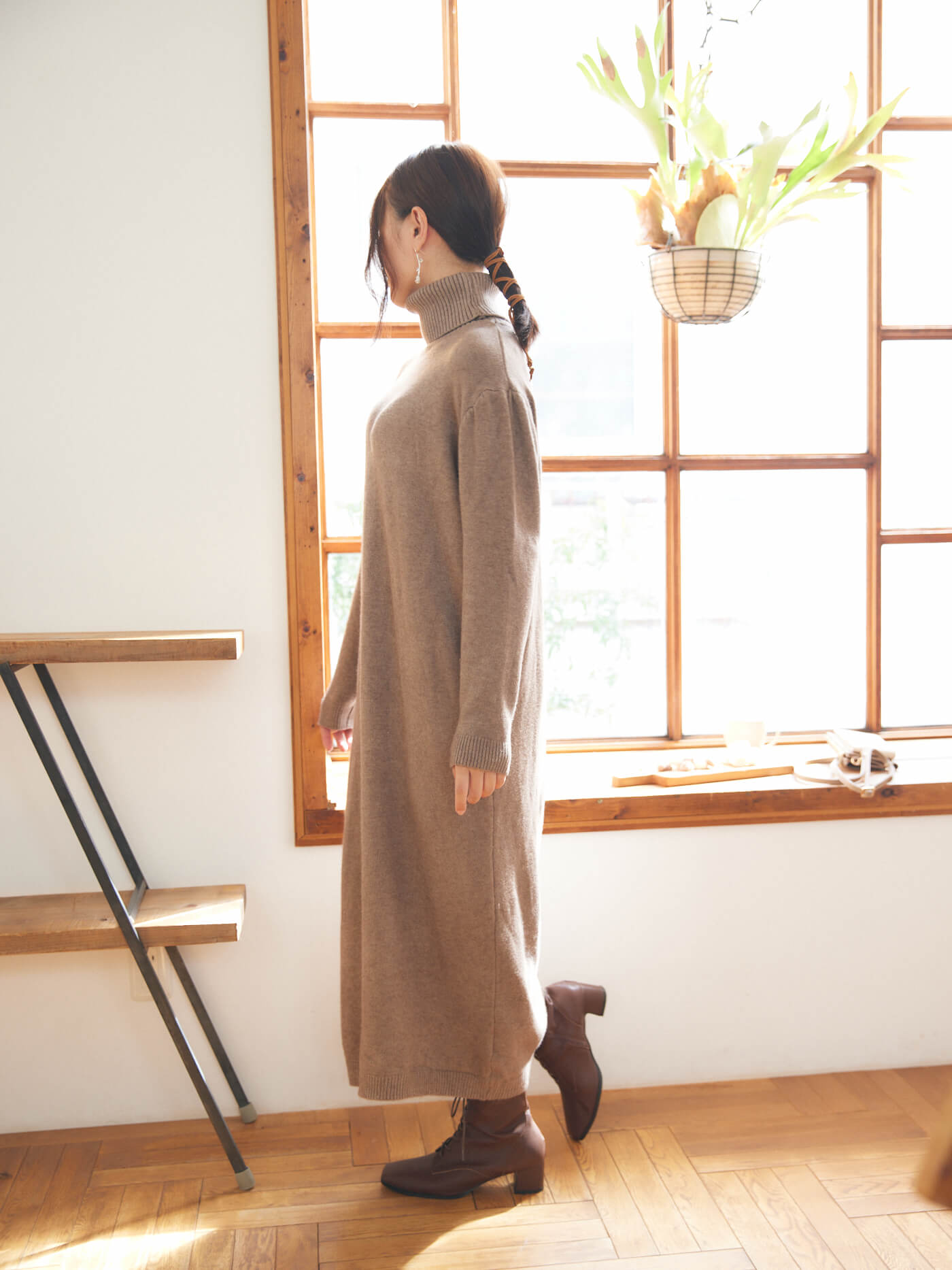 Melty knit one-piece