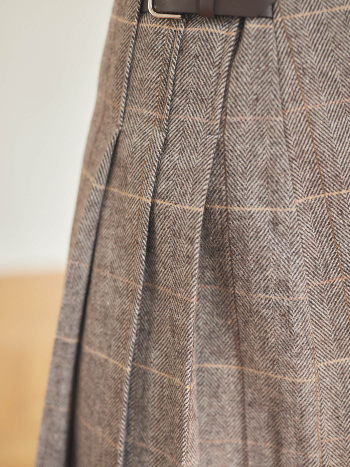 cappuccino check skirt