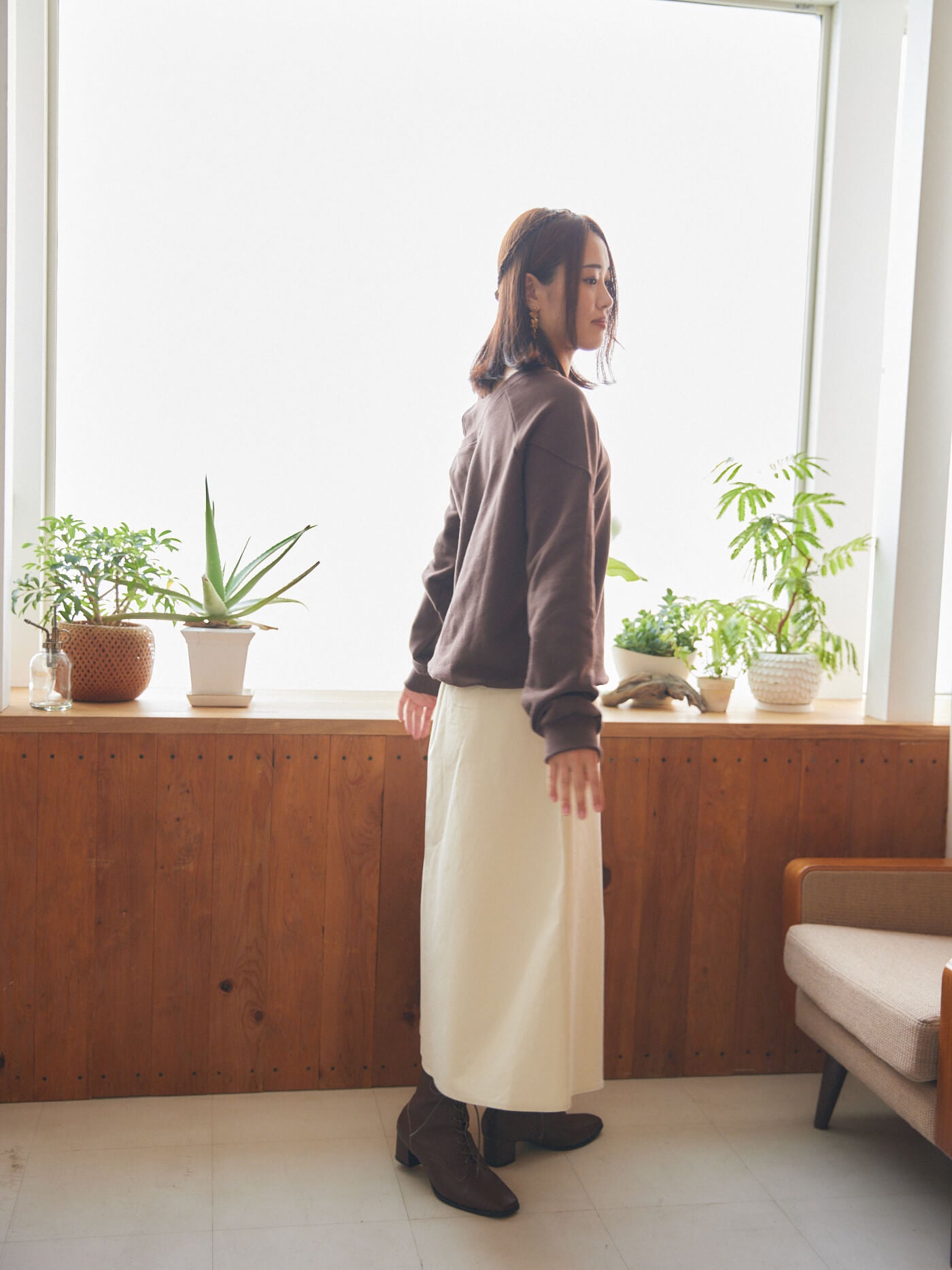 trench flare skirt