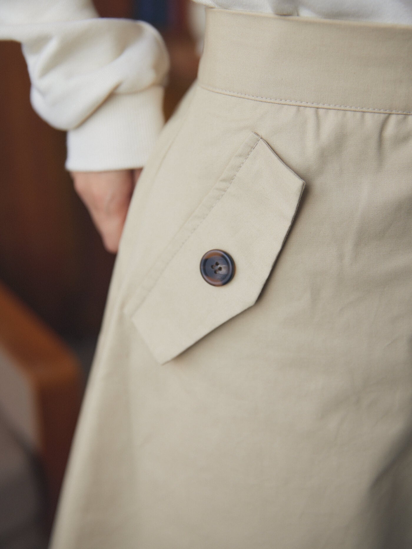 trench flare skirt