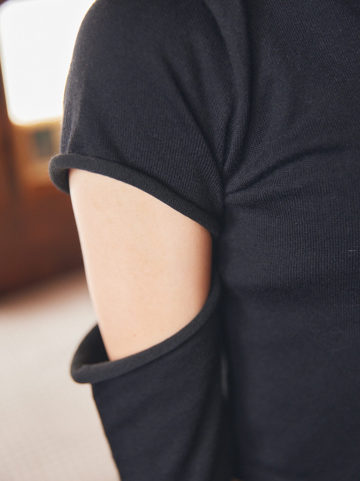 2way sleeve bottun tops