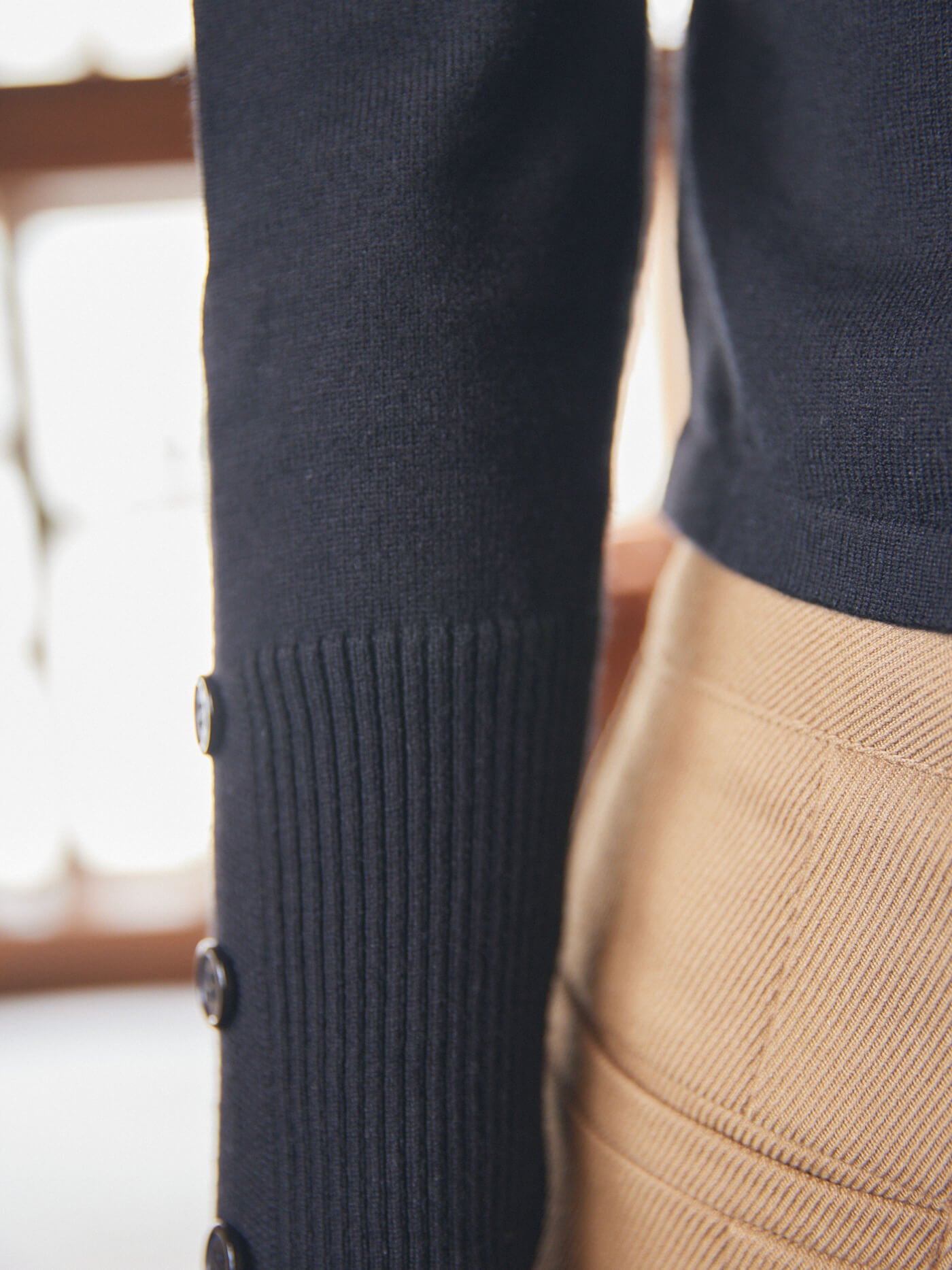2way sleeve bottun tops