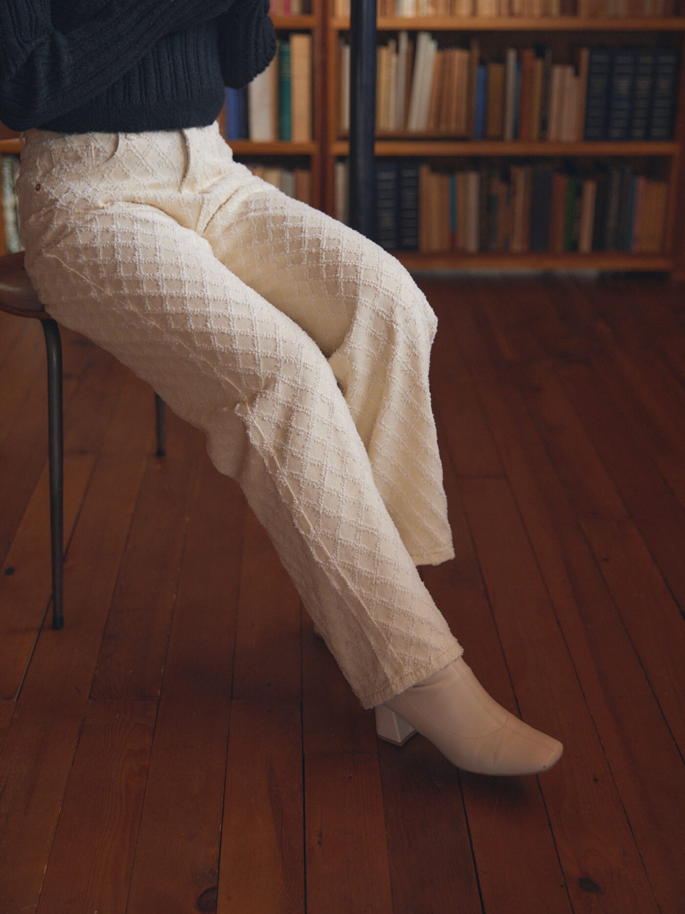 jacquard wide pants