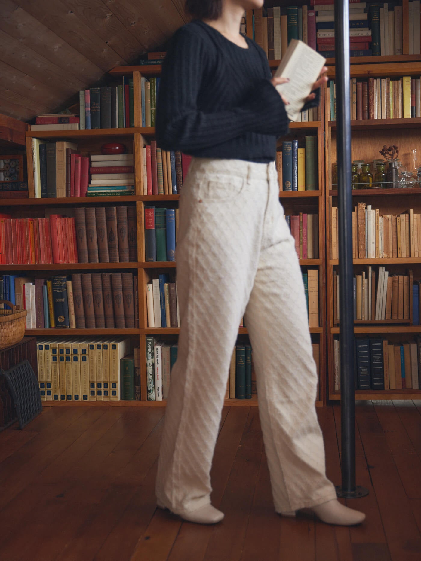 jacquard wide pants