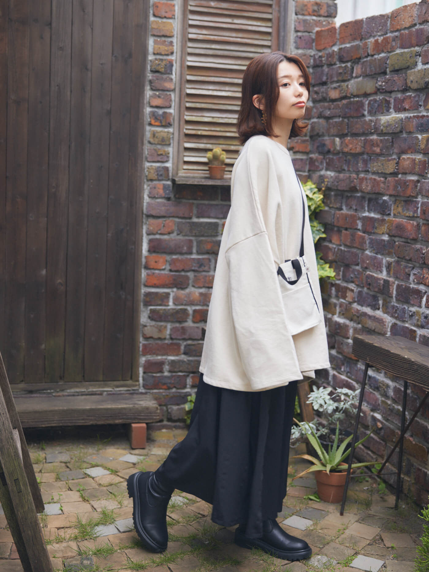 cotton loose sweatshirt