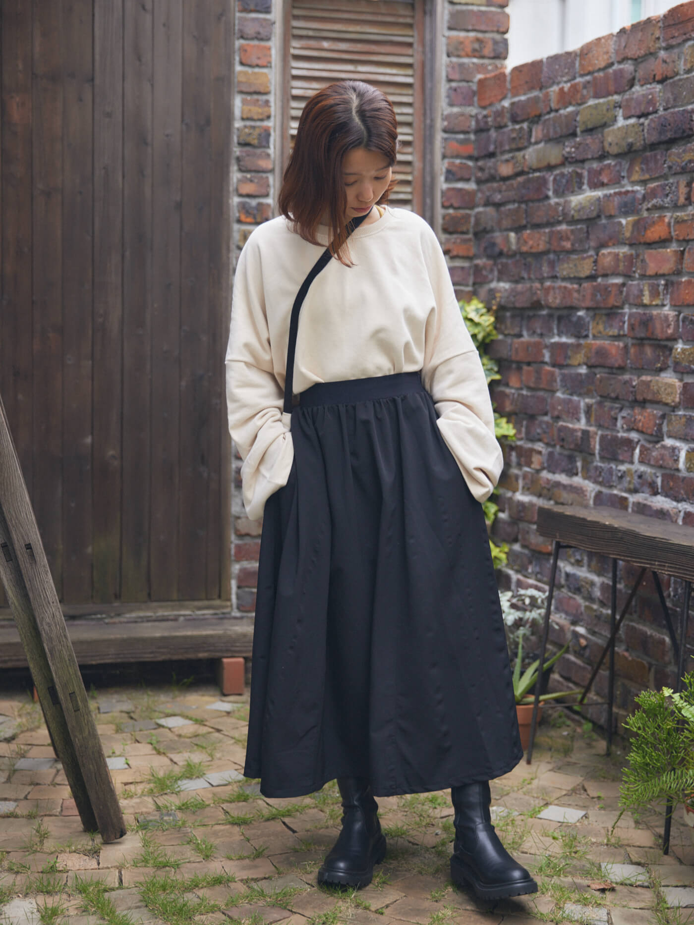 cotton loose sweatshirt