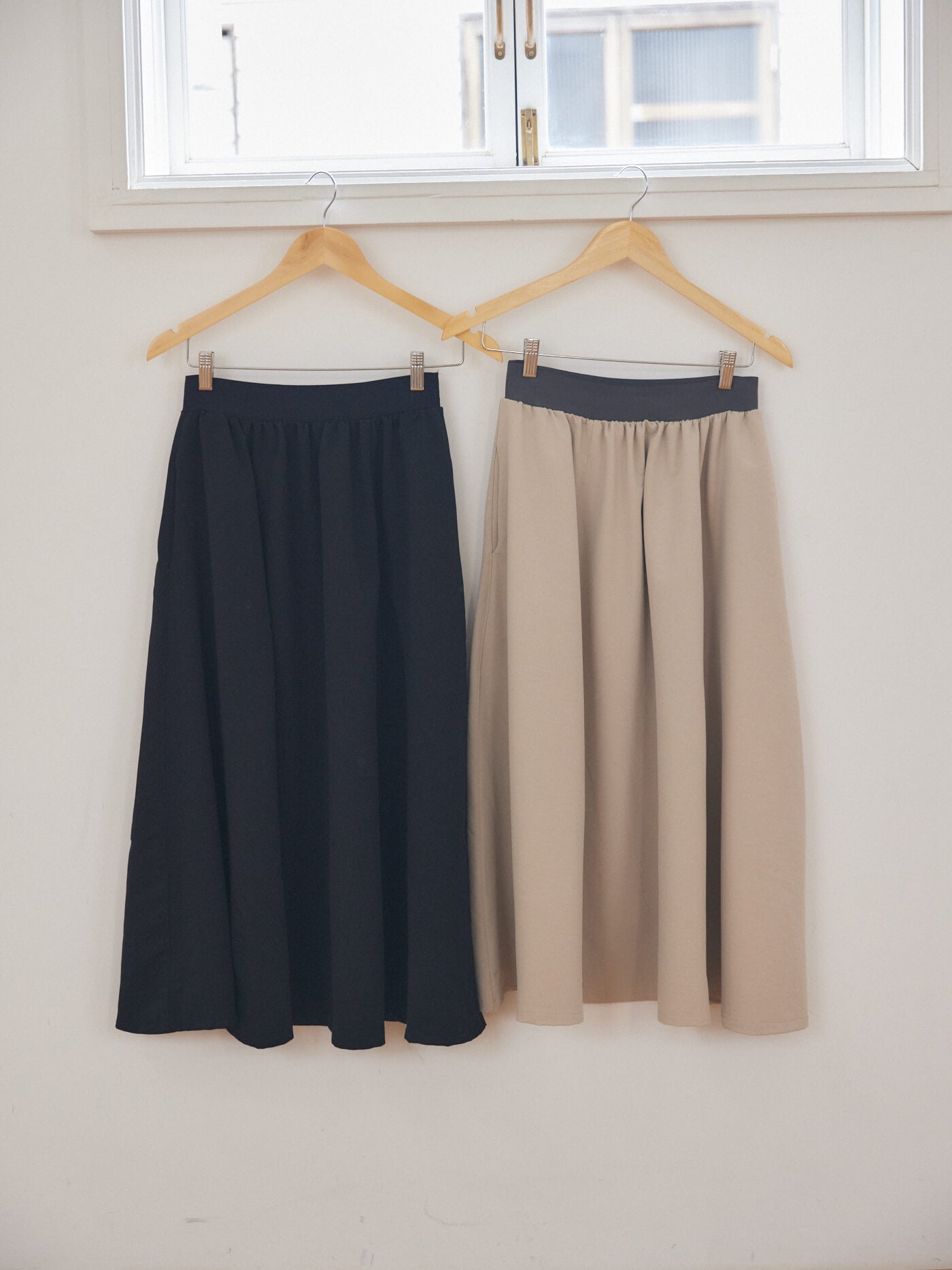 stretch wide skirt