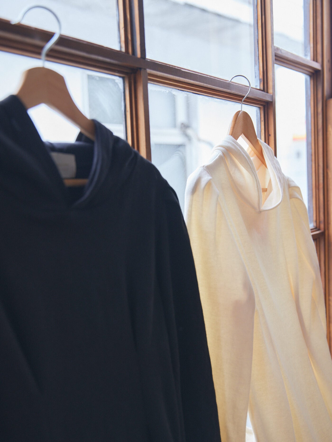 pin tuck hood long one-piece
