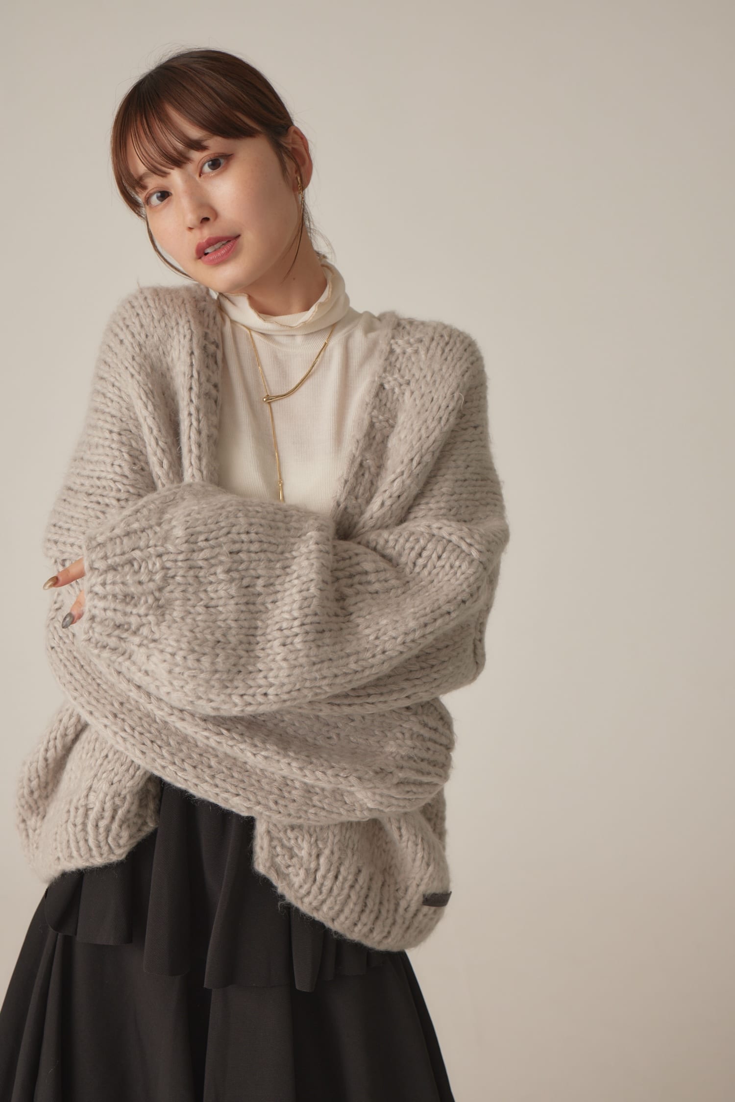 volume handmade cardigan