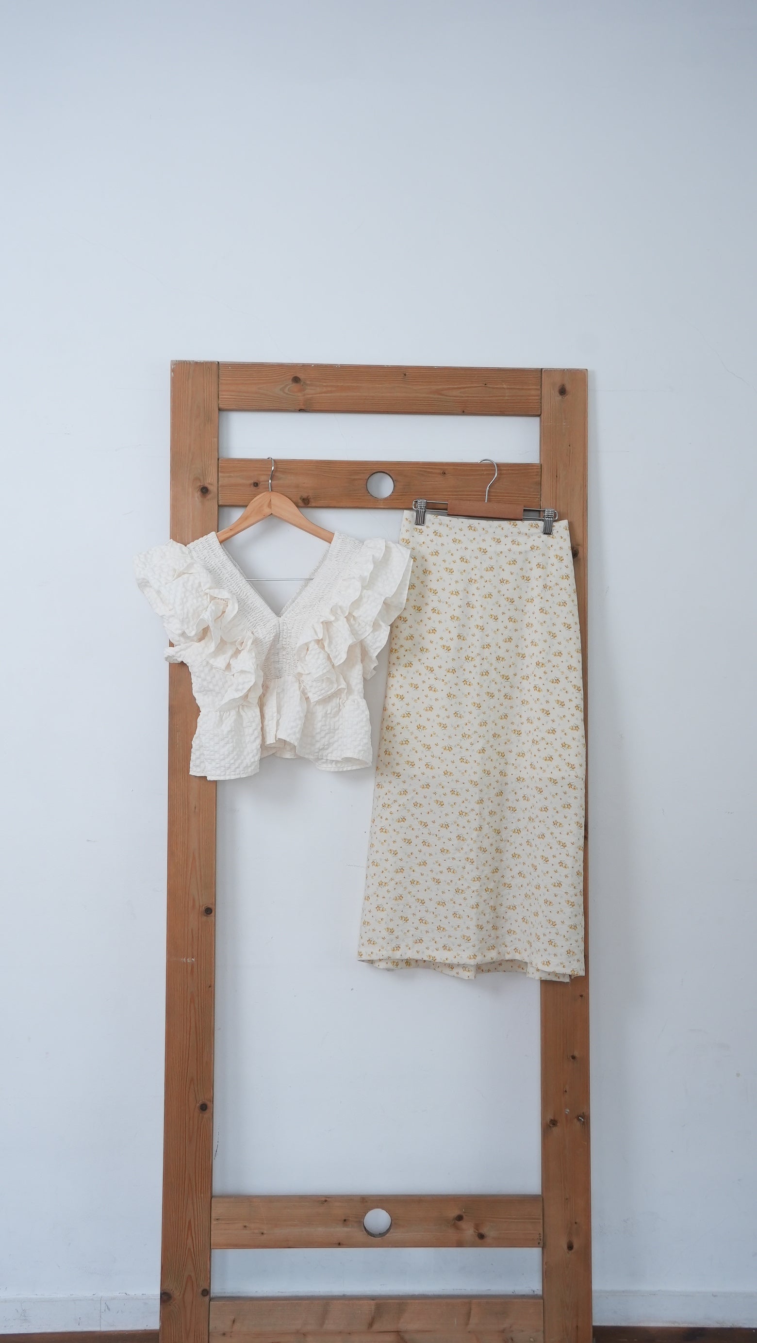 FRILL GIRLY BLOUSE FLOWER SET