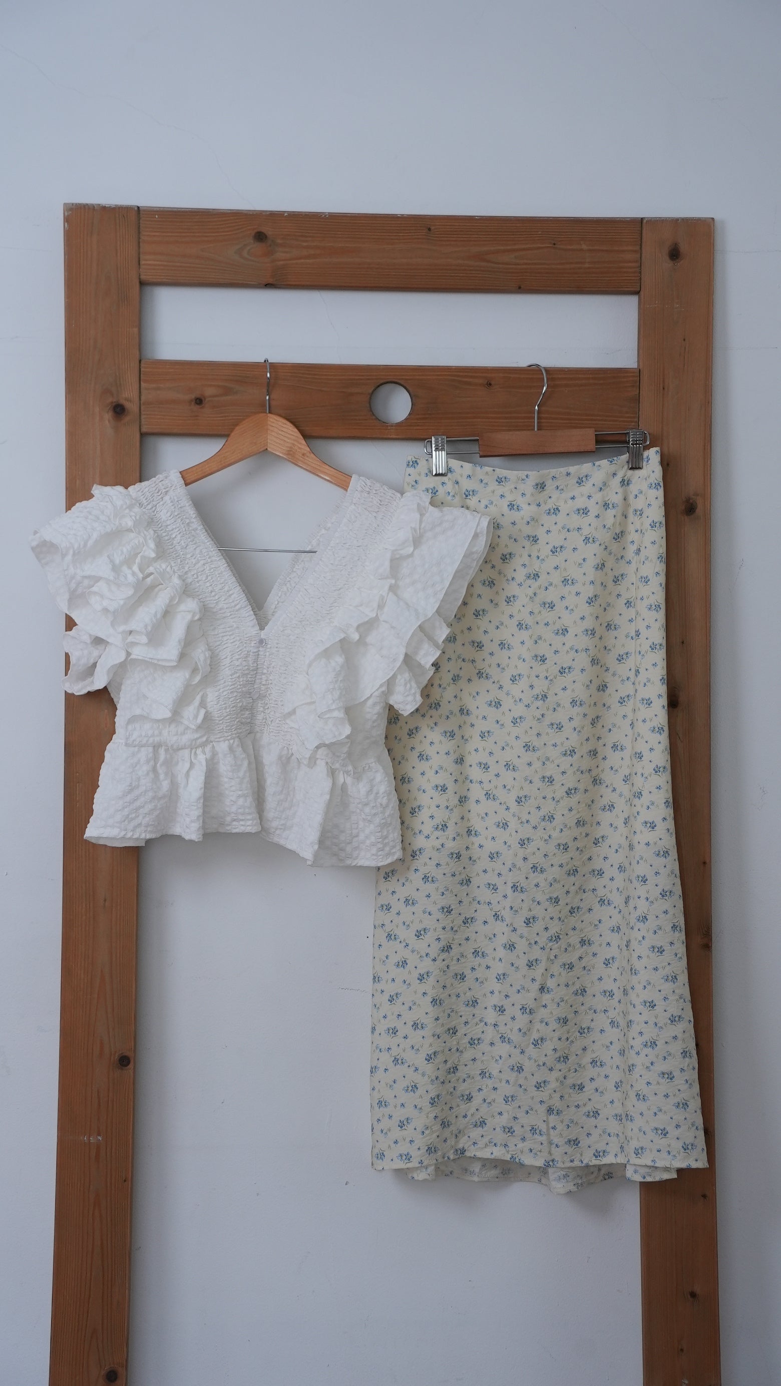 FRILL GIRLY BLOUSE FLOWER SET