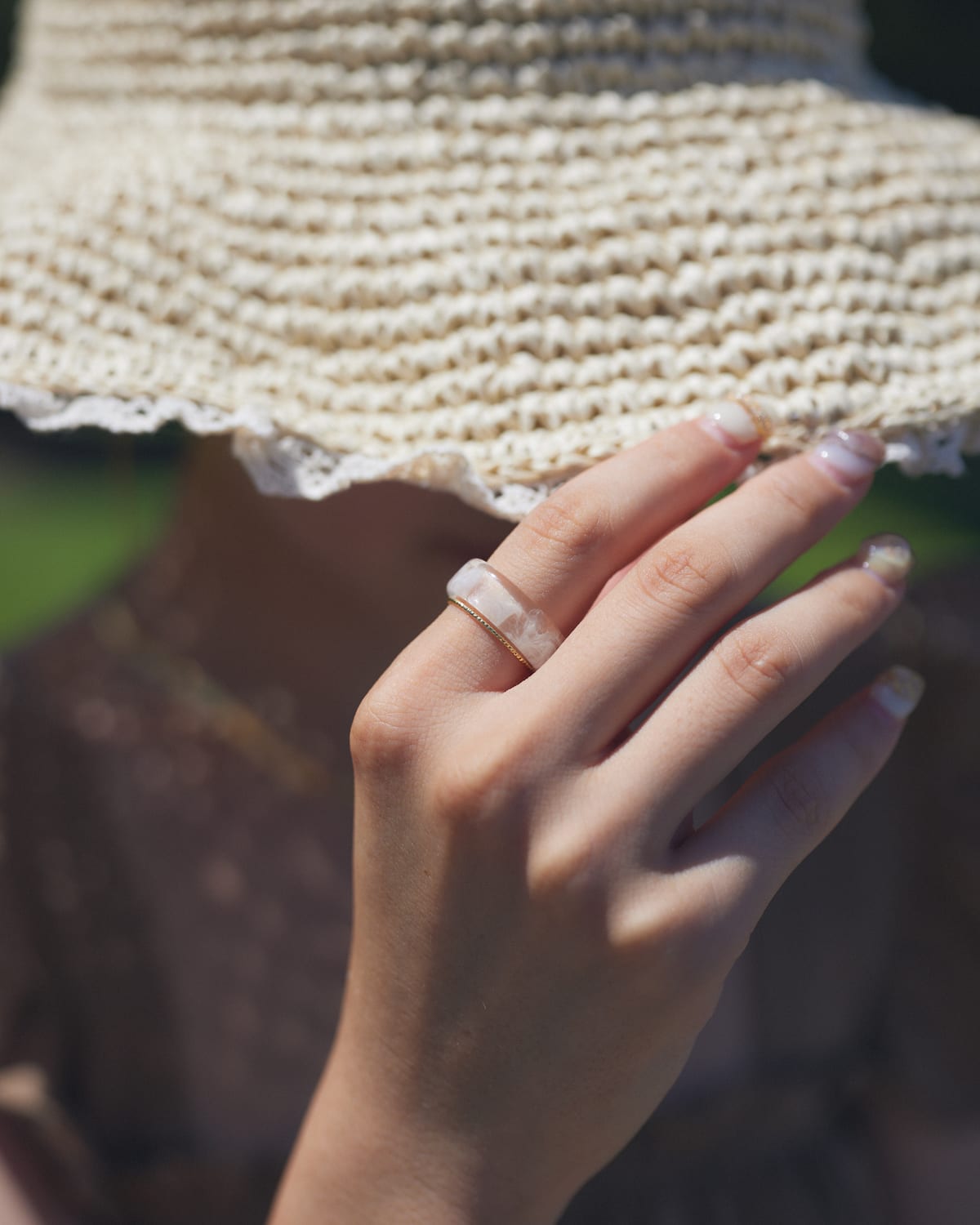 watercolor ring set