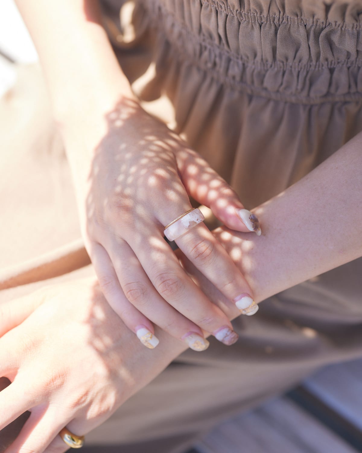 watercolor ring set