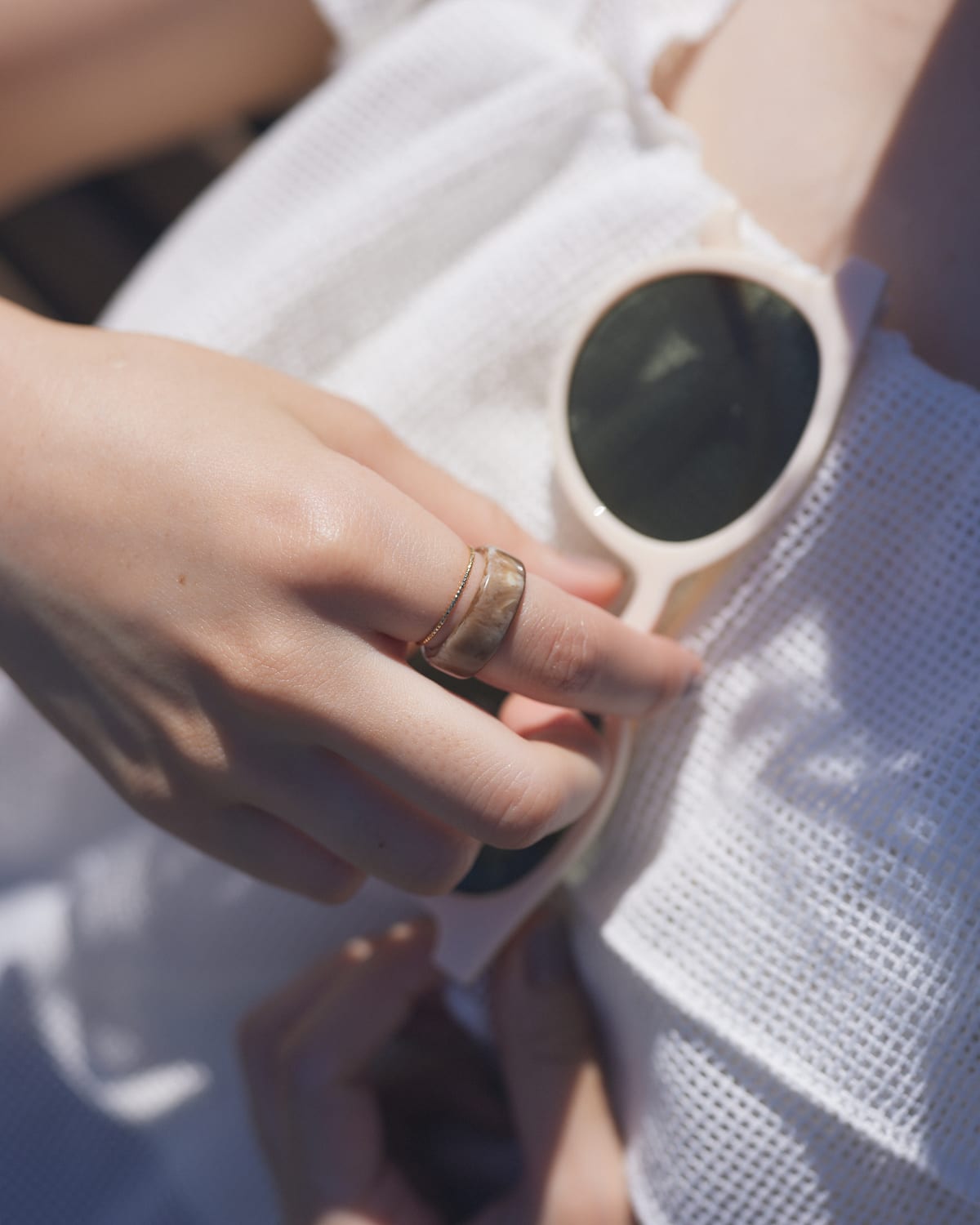 watercolor ring set