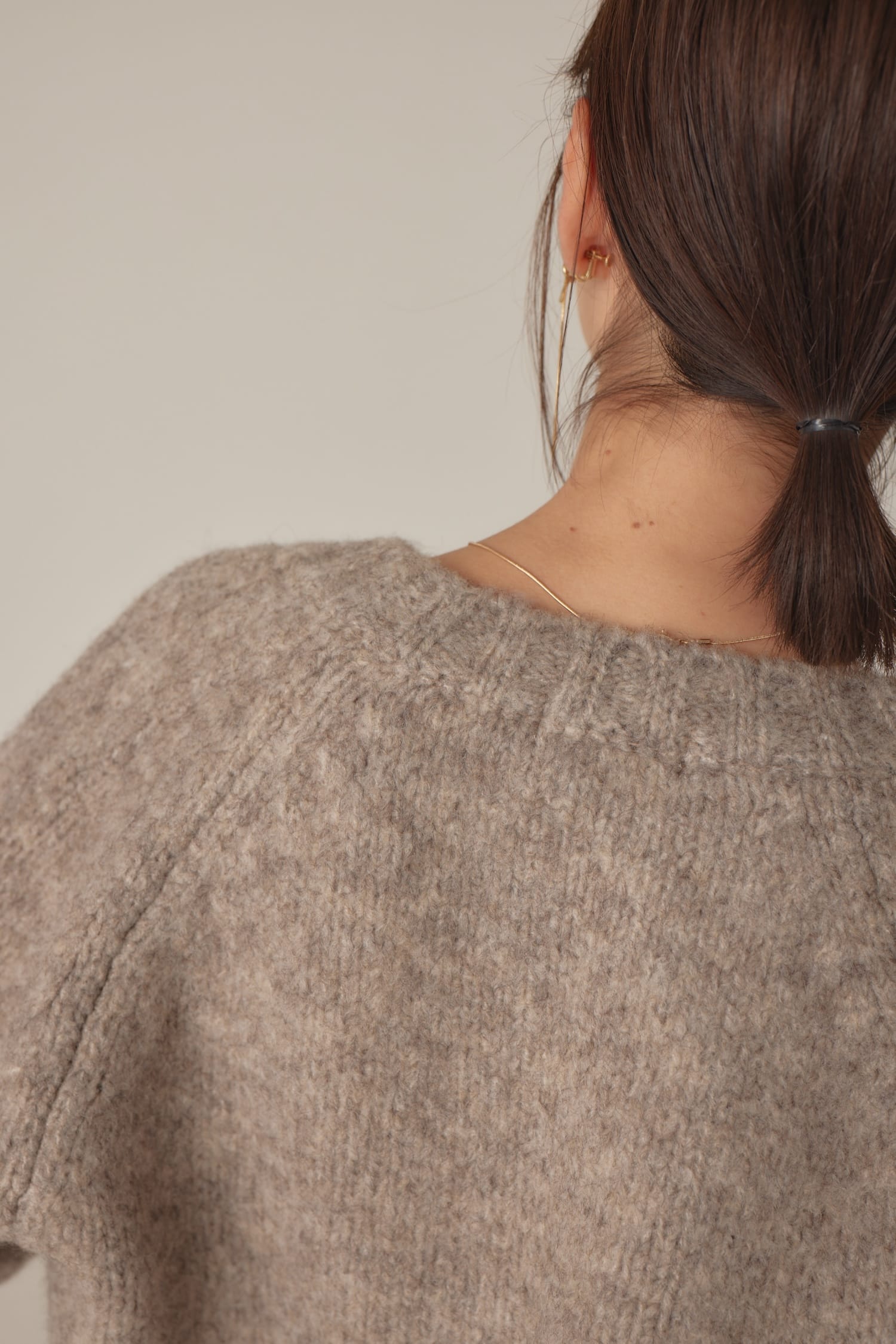 mixture knit cardigan