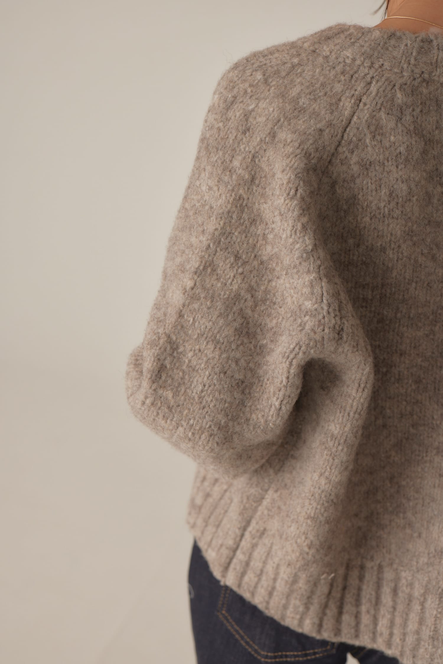 mixture knit cardigan