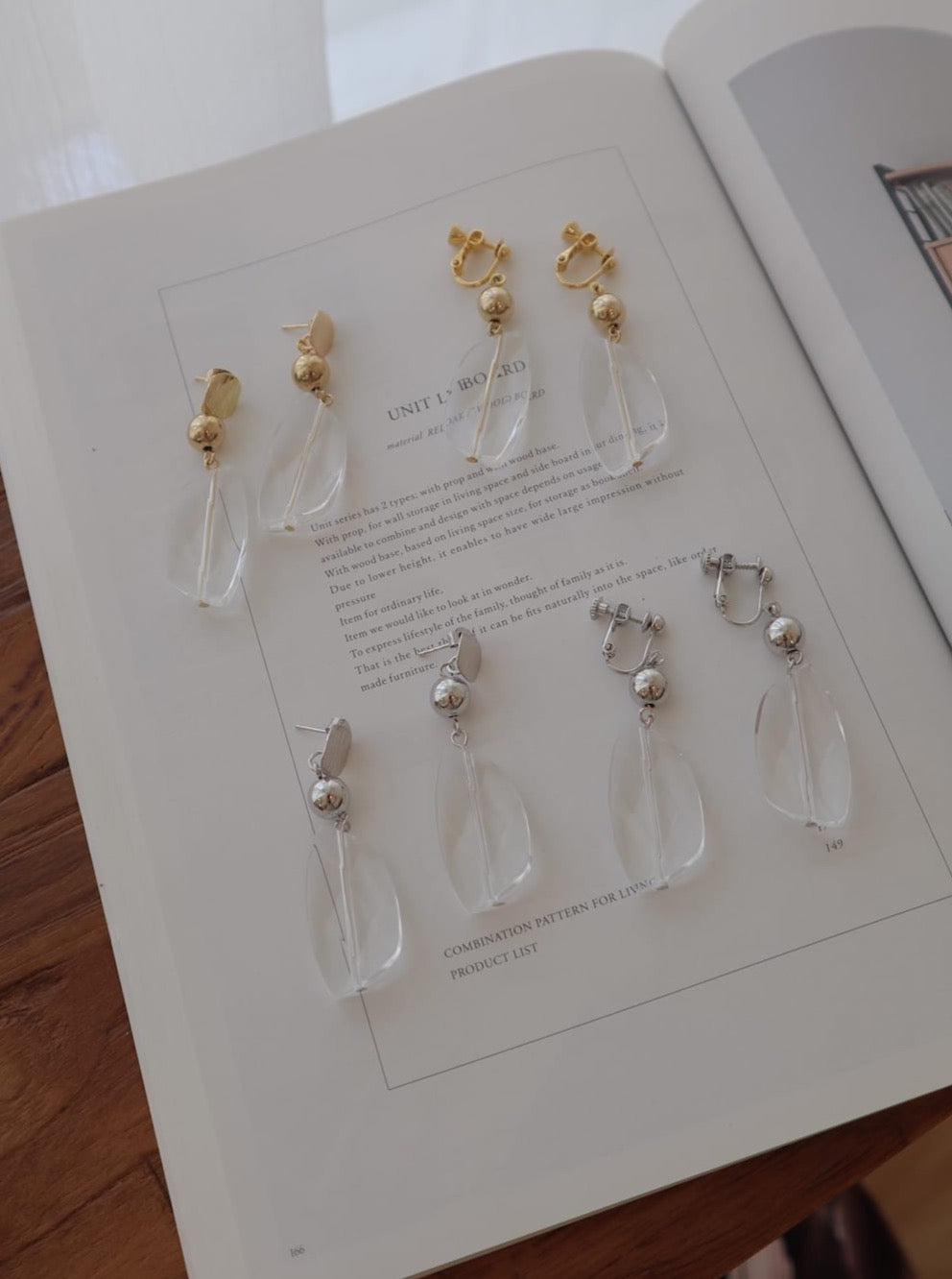 clear pierce/earring