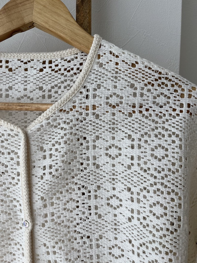 blooming mesh cardigan