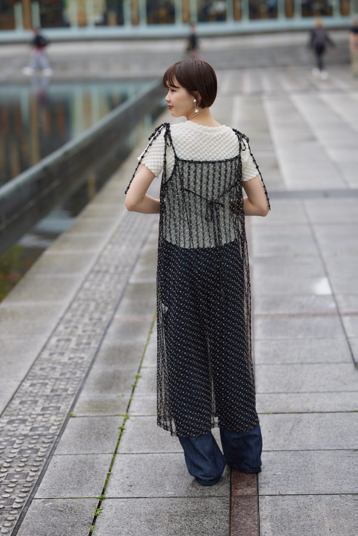 tulle lace cami op