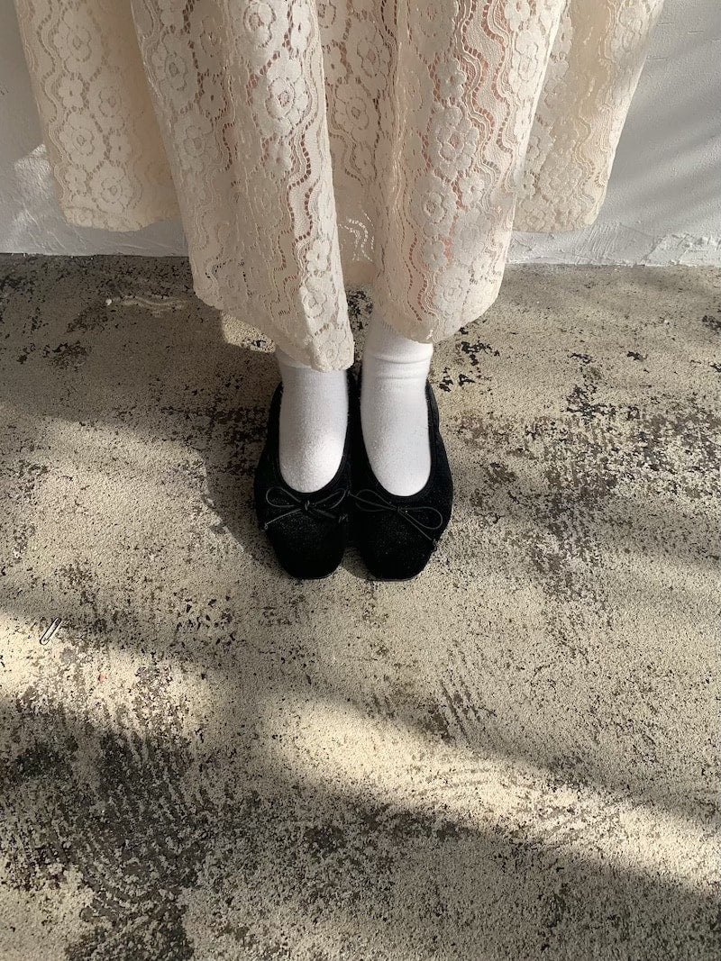 velours ballet shoes