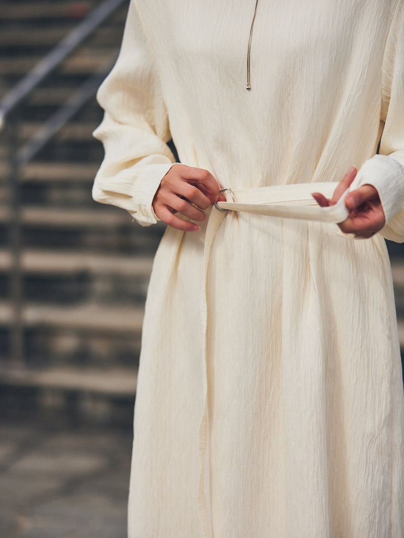 crew neck design one-piece【ivory】
