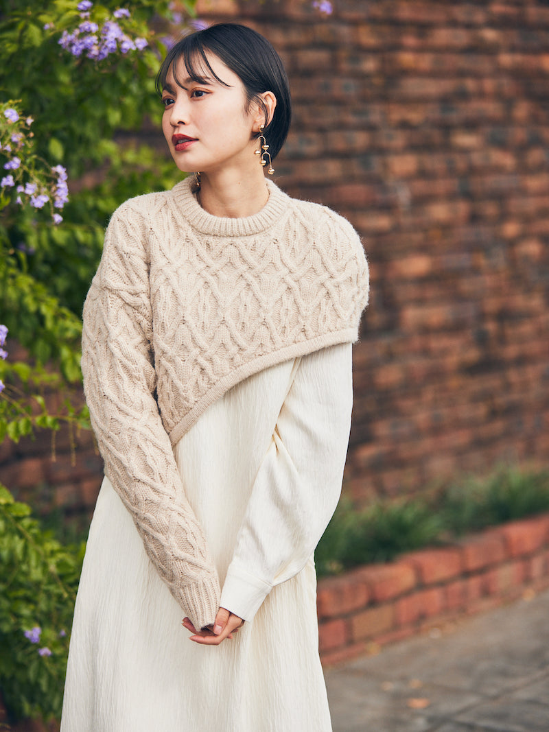 one shoulder knit