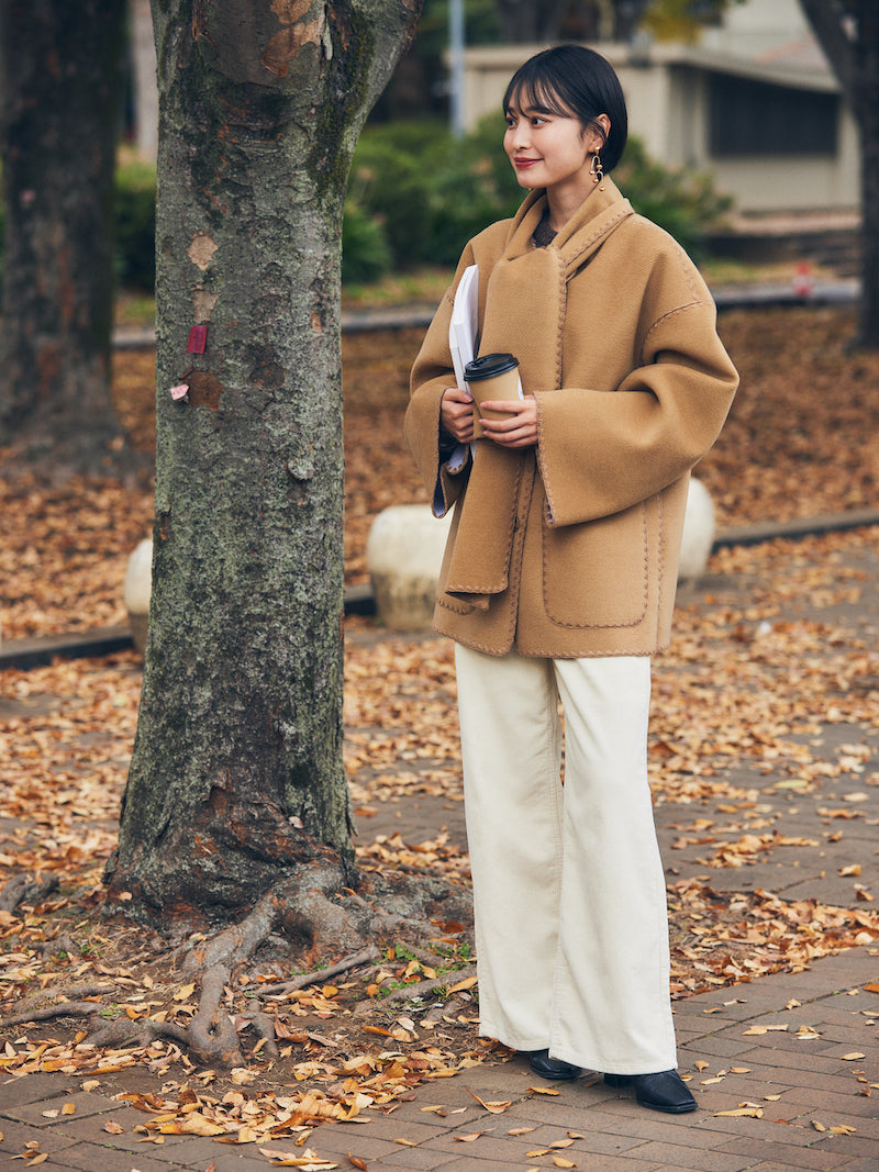 with stall coat【camel】