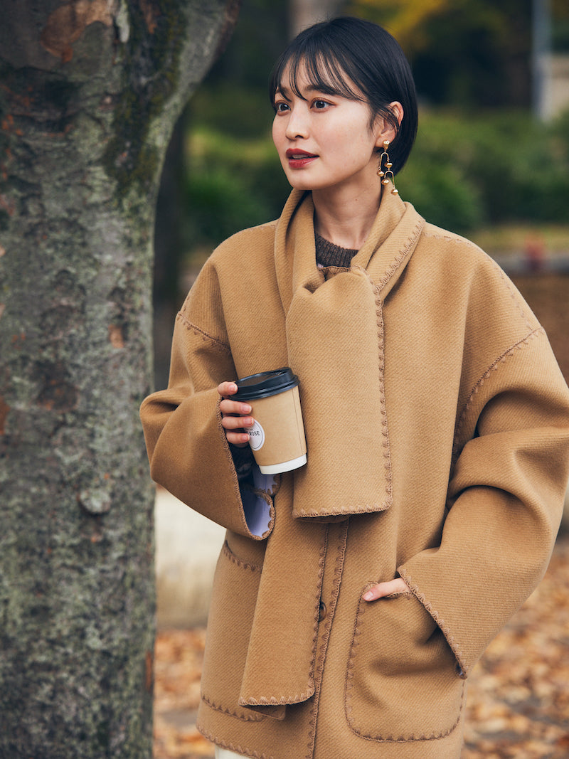 with stall coat【camel】