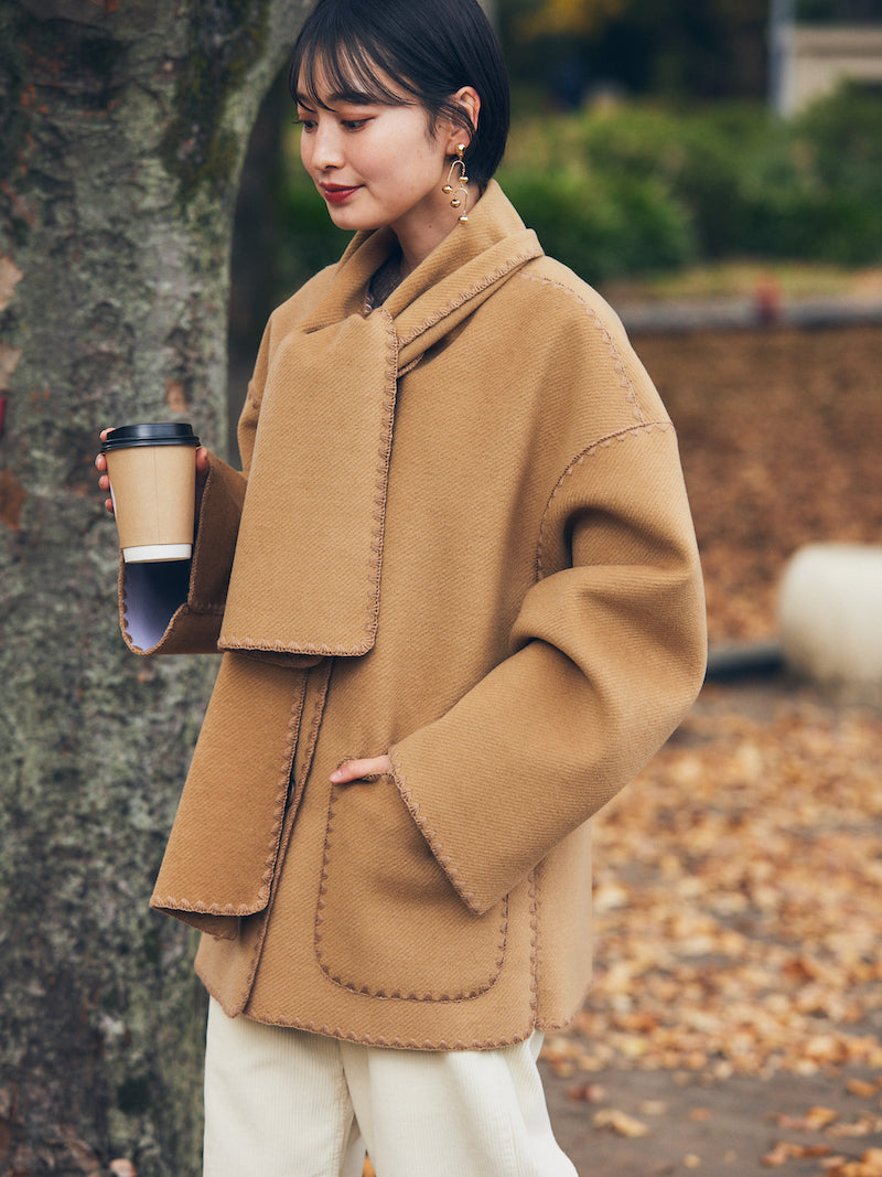 with stall coat【camel】